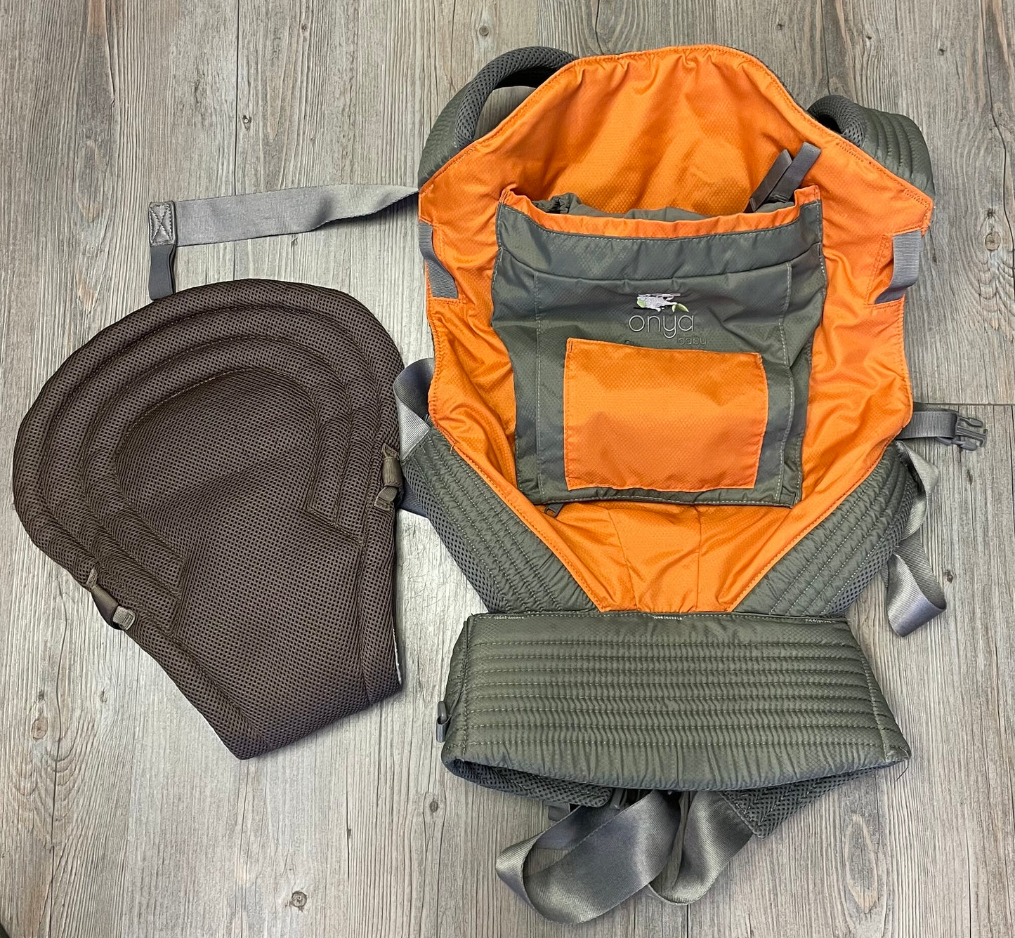 Orange Onya Outback Baby Carrier, Max 75lbs