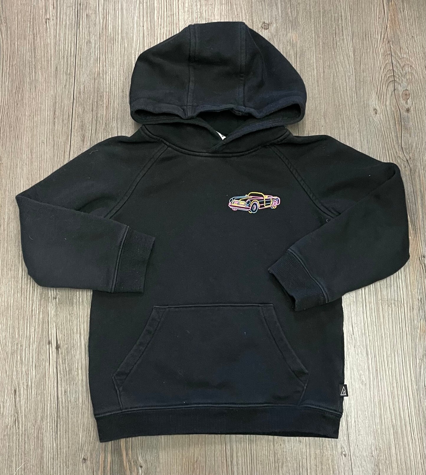Black Ripzone Pullover Hoodie, 6Y