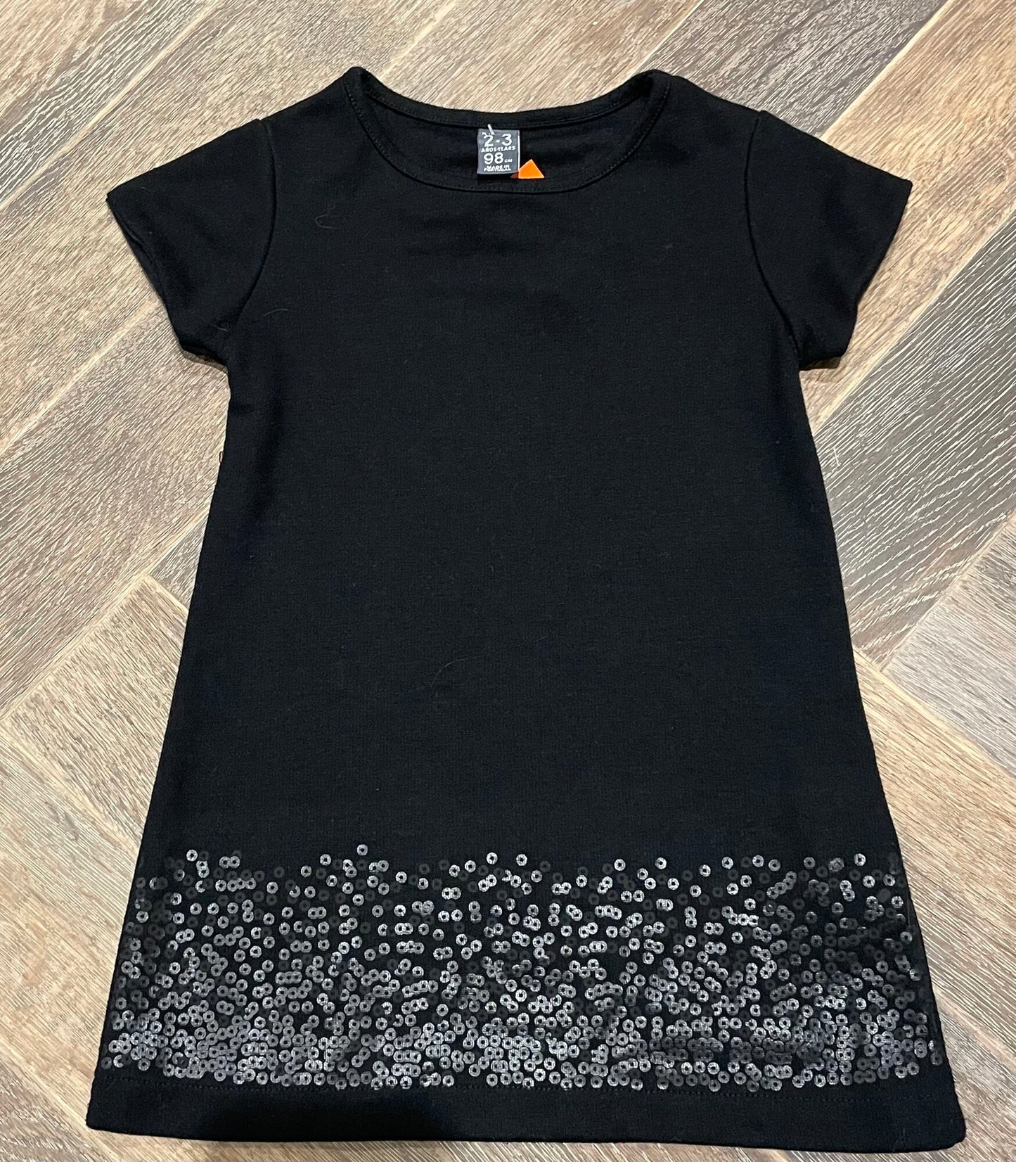 Black Zara Sequence Dress, 2-3Y