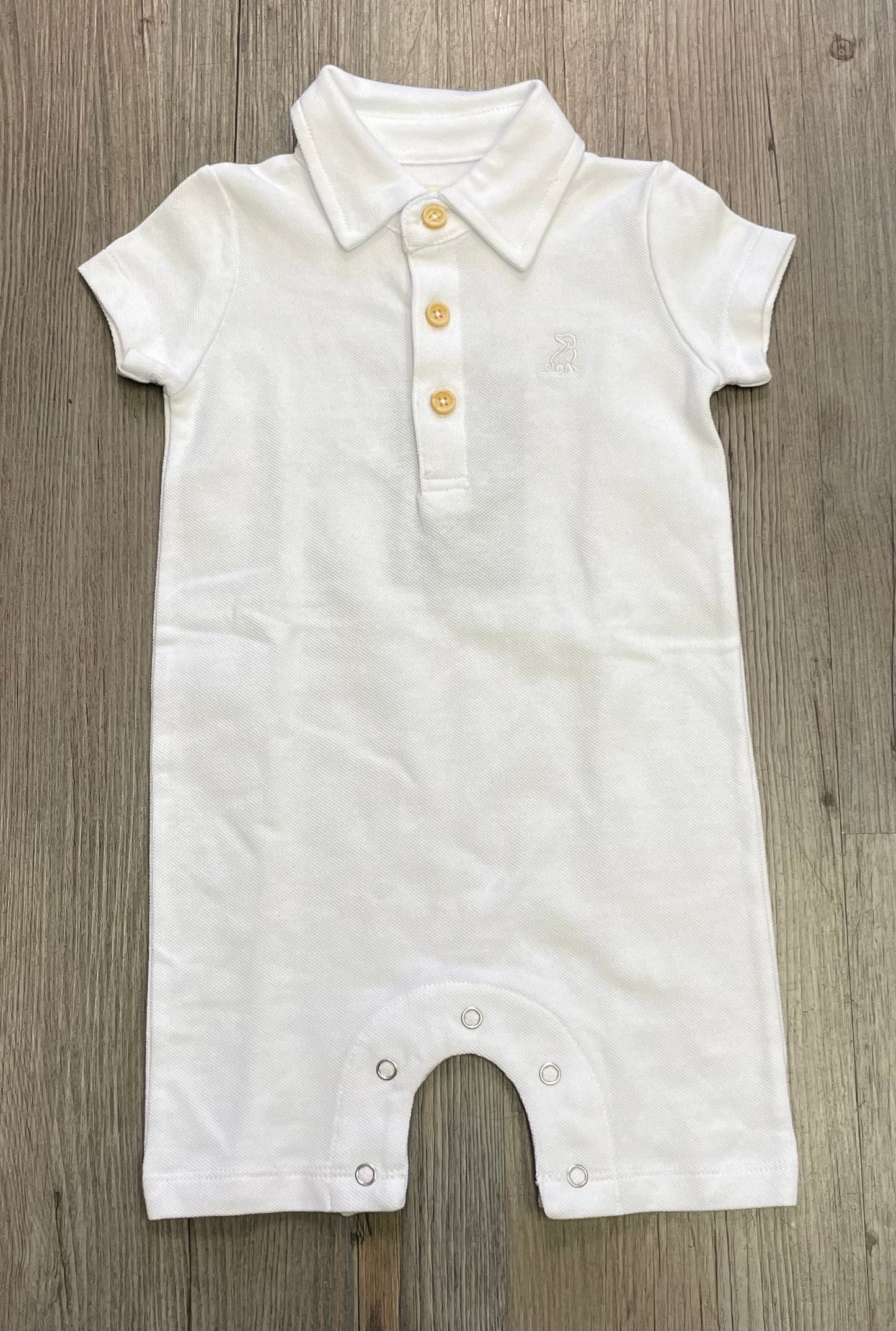 White Me & Henry Polo Onesie, 12-18M