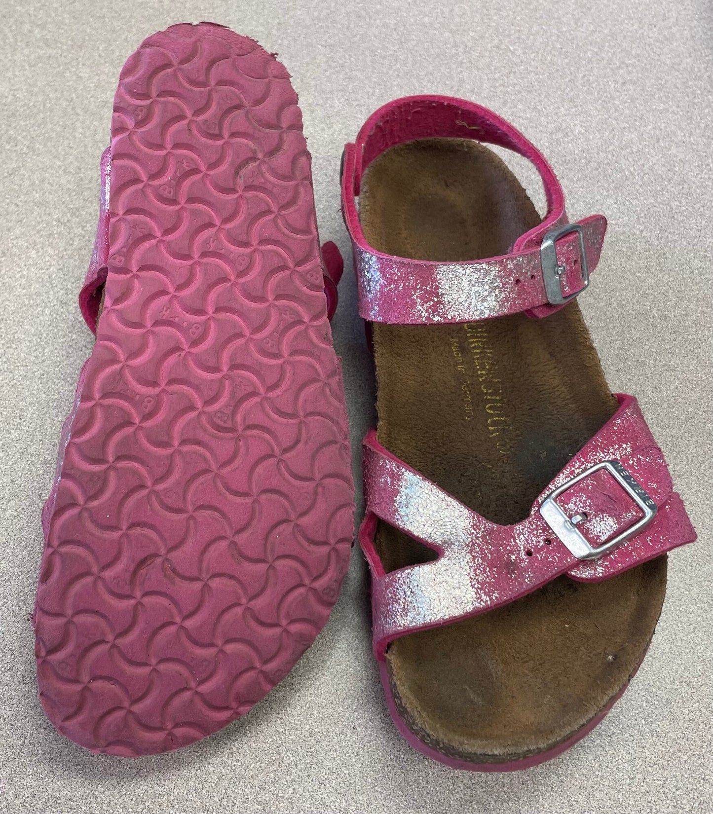 Pink/sil Birkenstock Sandals, 2Y