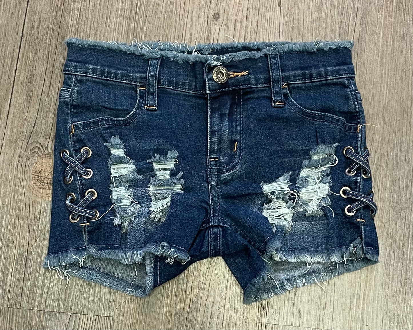 Blue Vintage Havana Shorts, 8Y