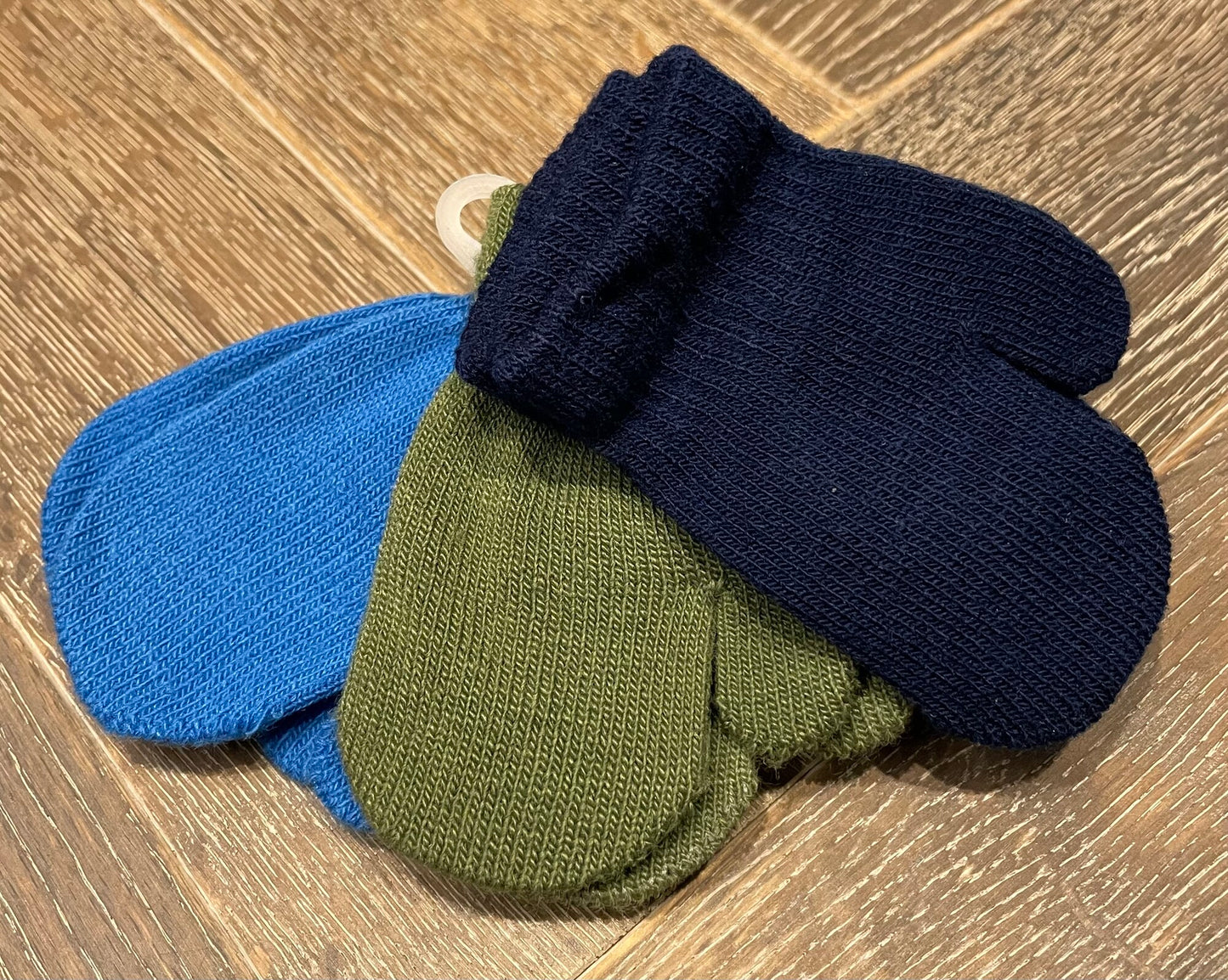 Blue/Gre Gertex Knit 3Pk Mitten, 12-24M