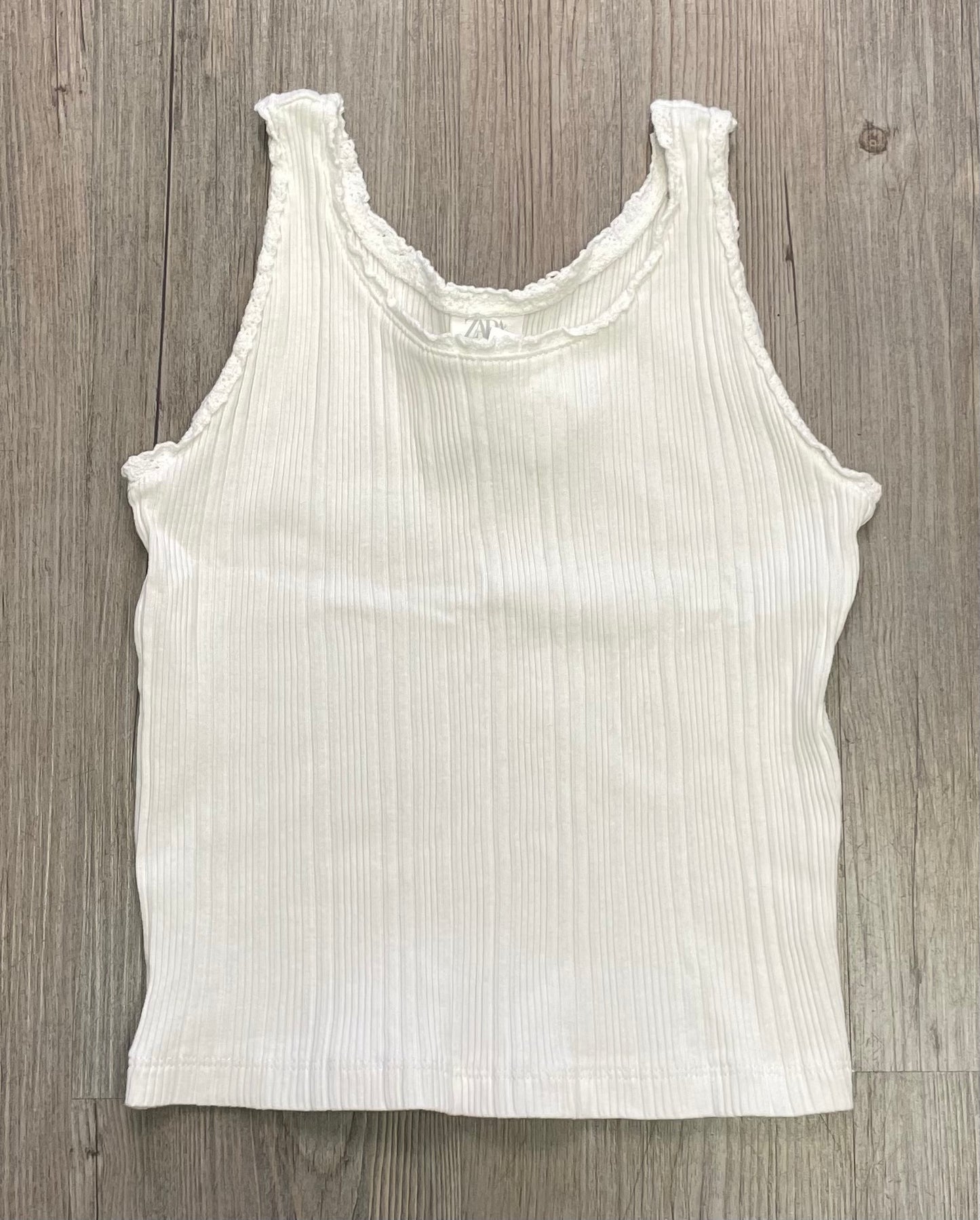 Ivory Zara Tank Top, 8Y