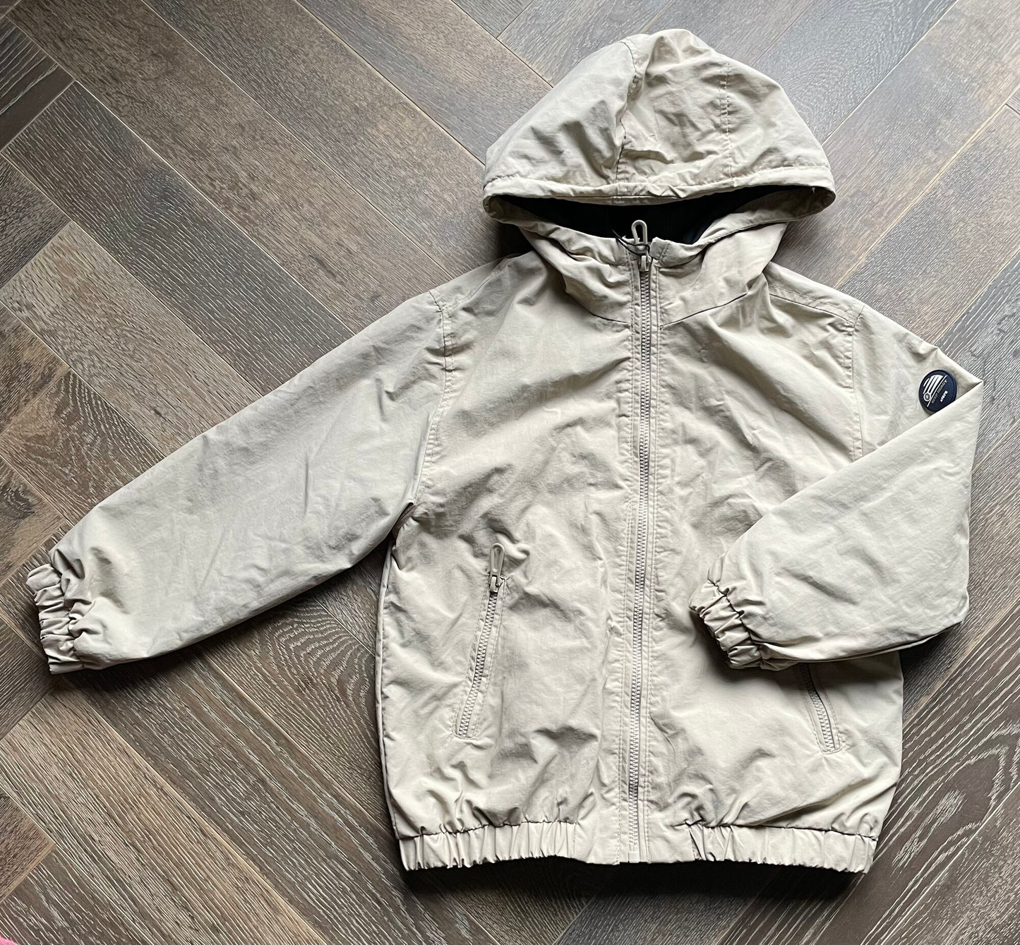Beige Zara Lined Jacket, 7Y