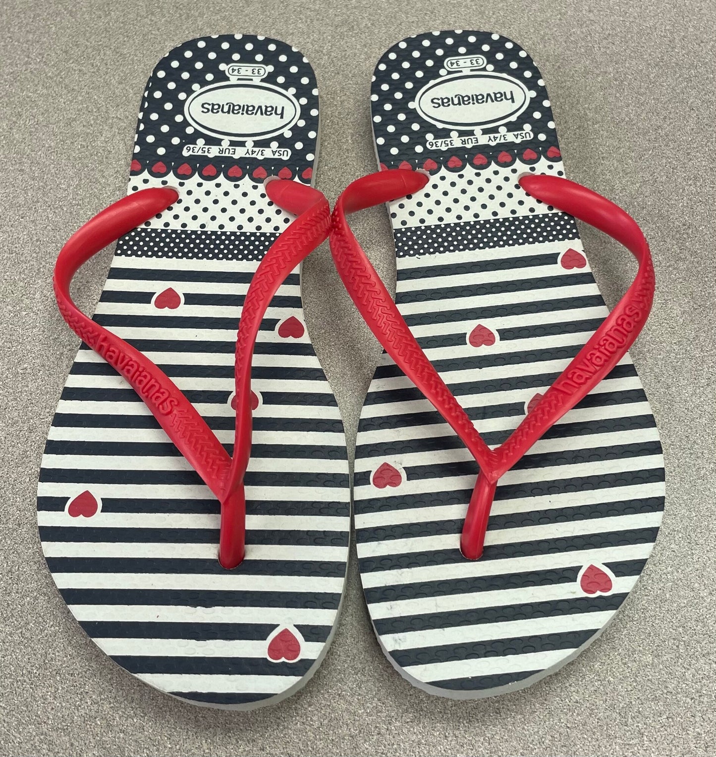 Hearts Havaiansa Flip Flop, 3-4Y