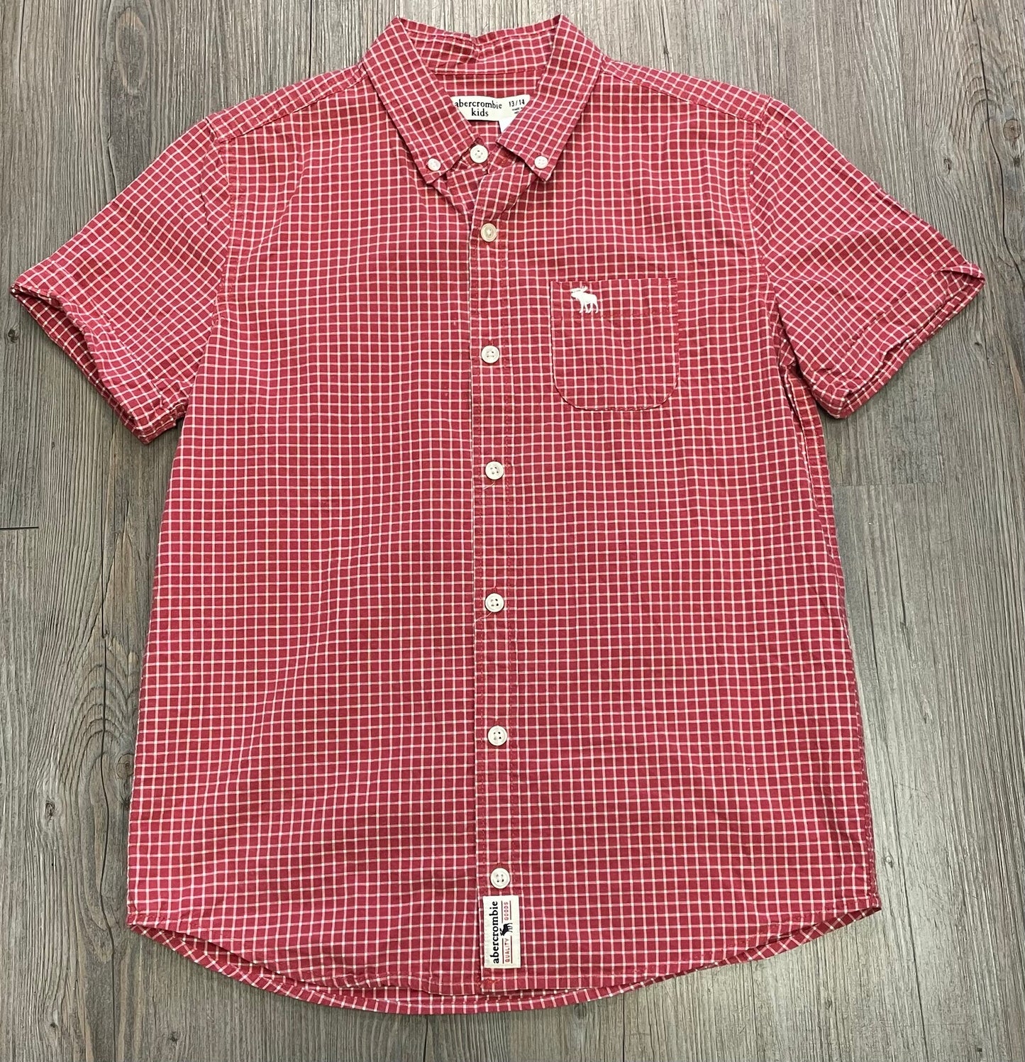 Red Abercrombie Shirt, 13-14Y