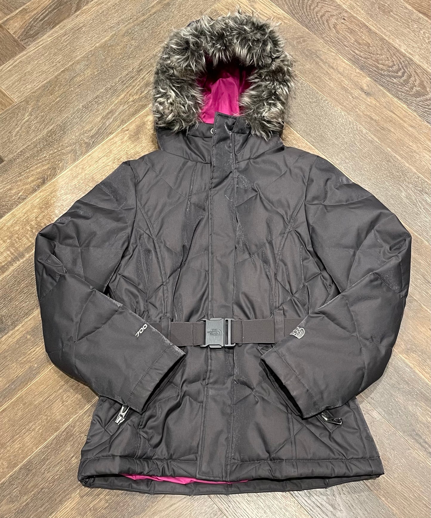 Charcoal Northface Parka, 10-12Y