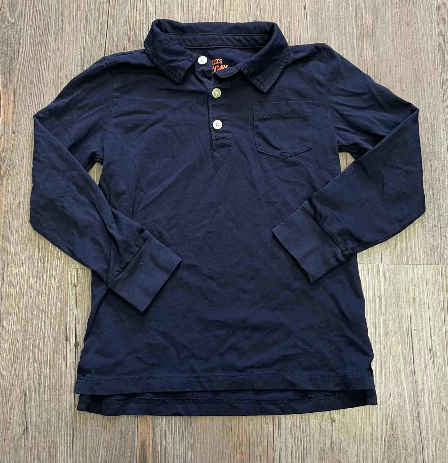 Navy Crewcuts LS Tee, 4-5Y