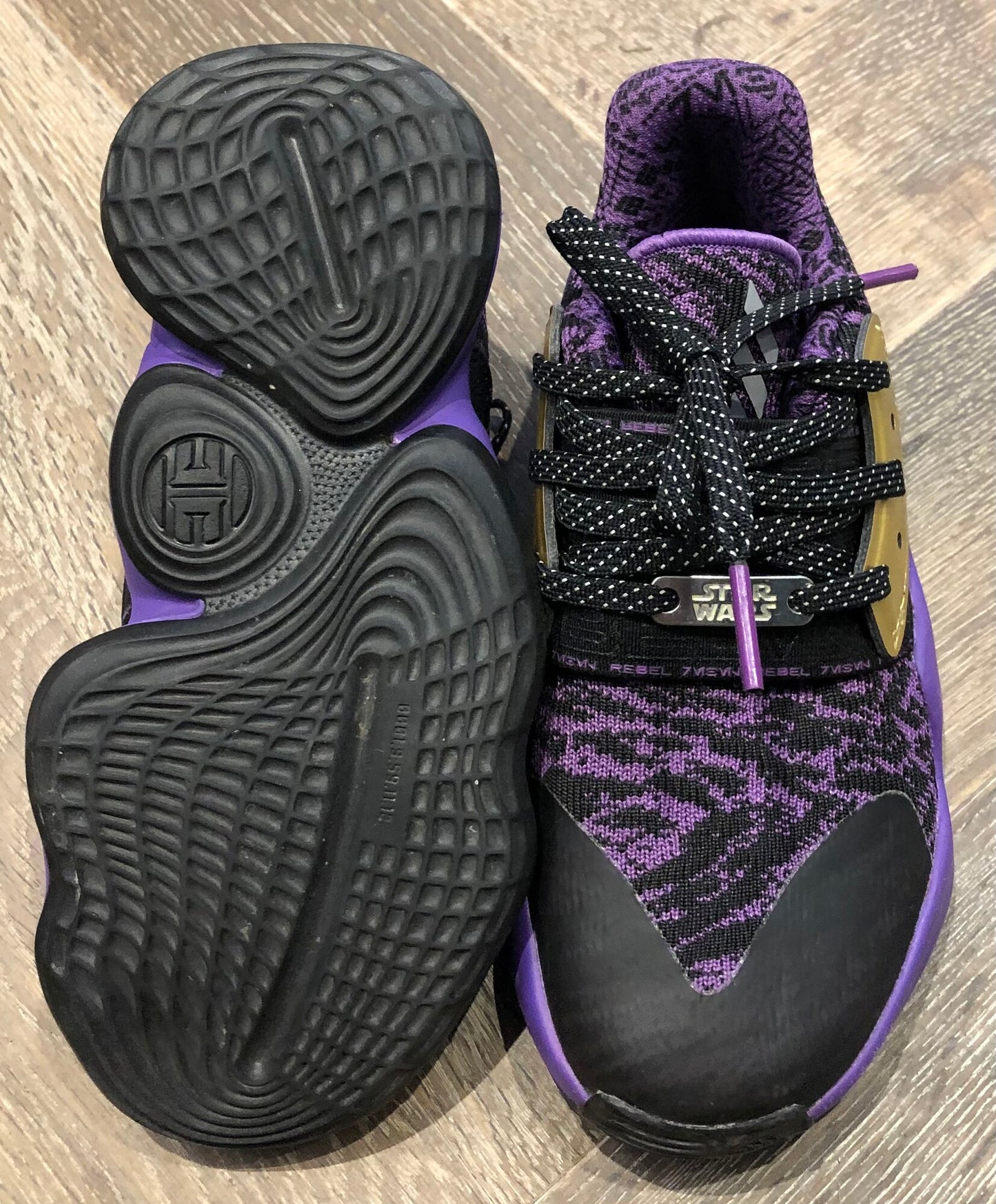 Purple Adidas Star Wars Shoes, 12Y