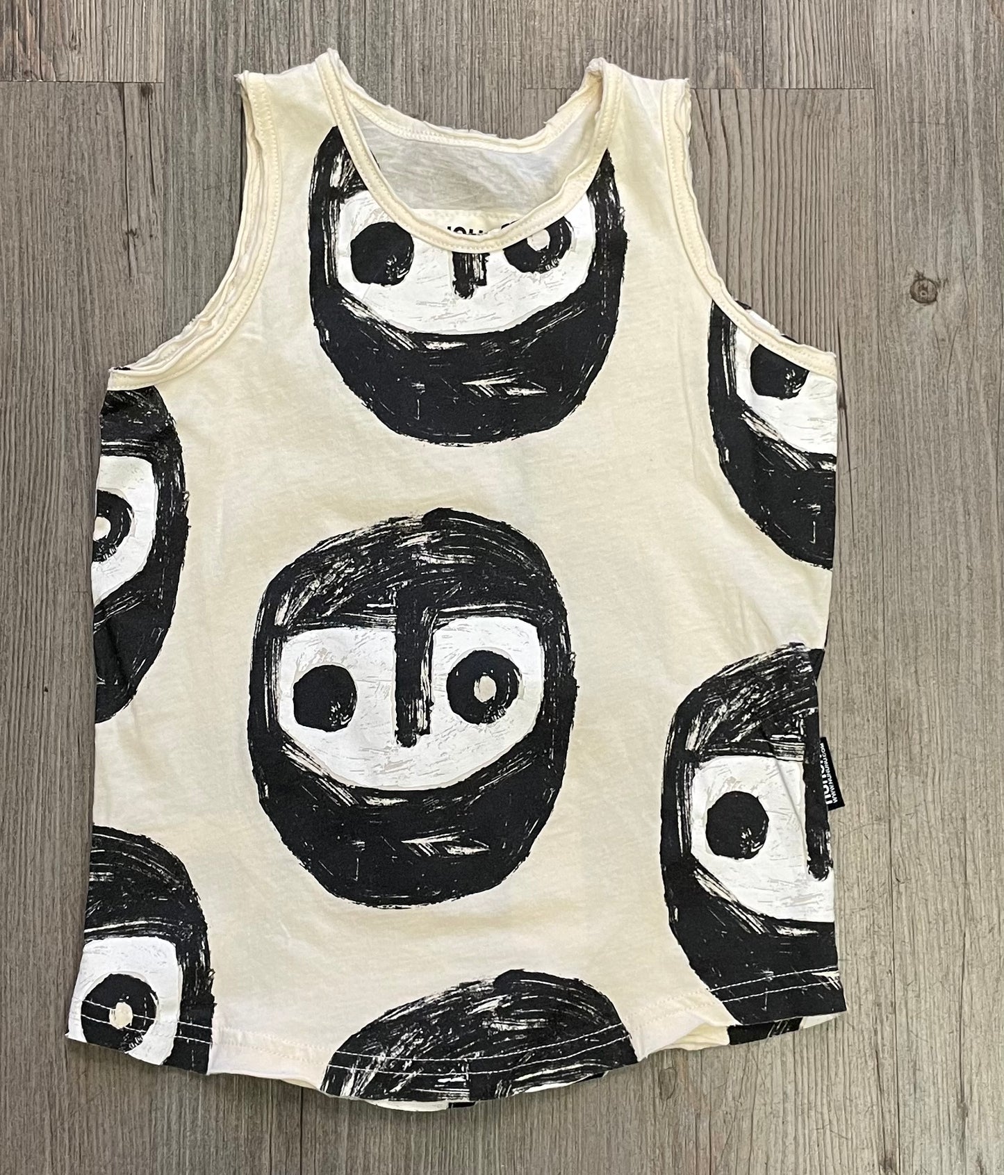 Beige NUNUNU Tank Top, 3-4Y
