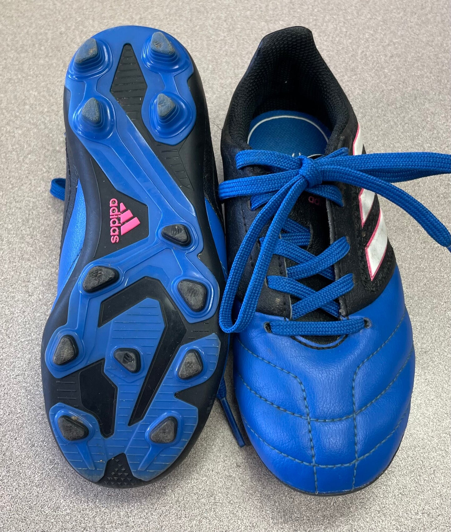 Blue Adidas Soccer Cleats, 10.5T