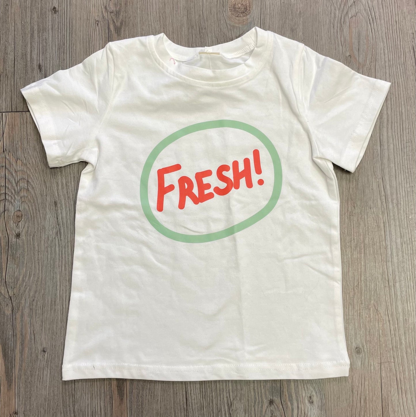 White Fresh! Tee, 3-4Y