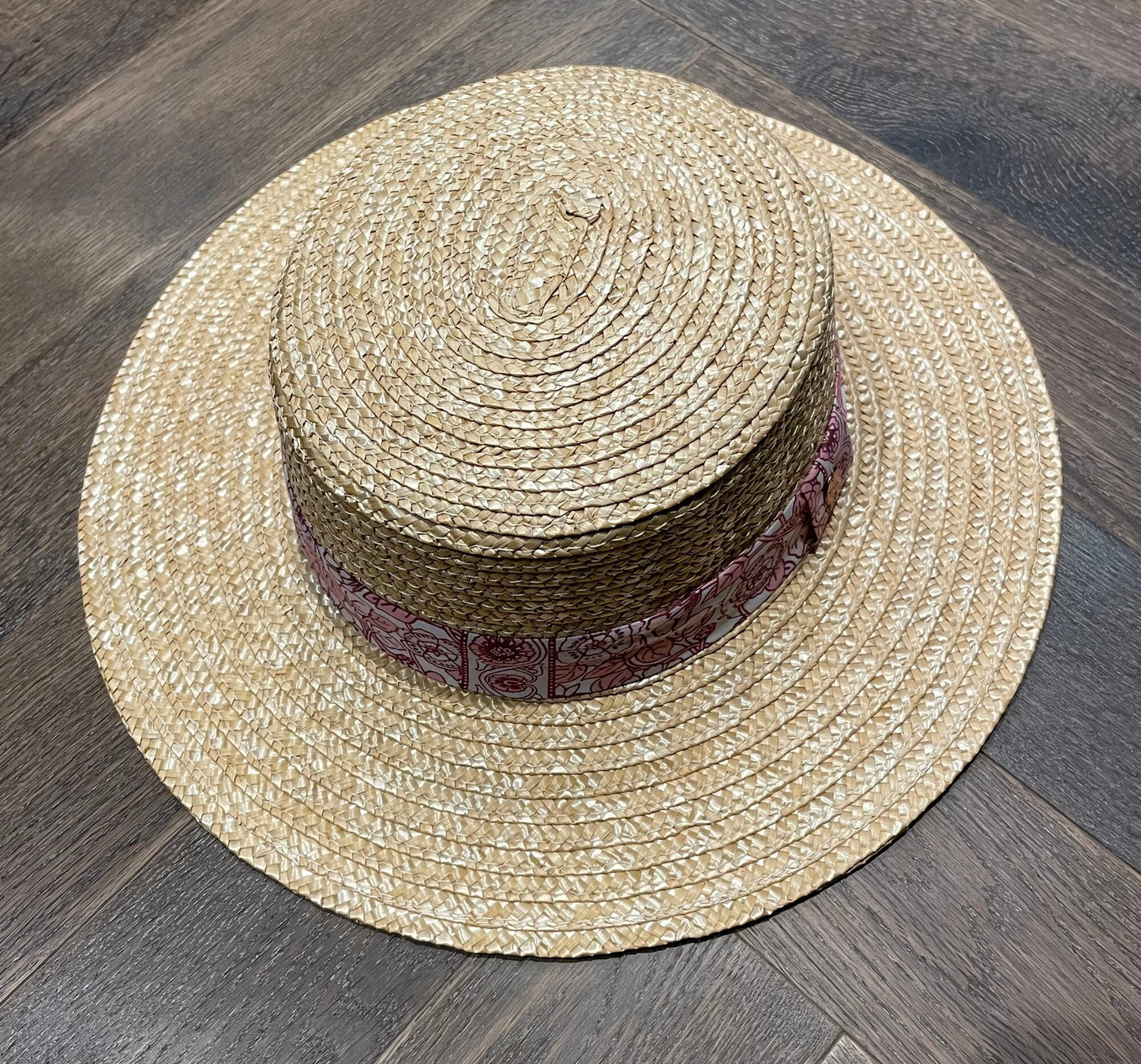 Natural Straw Millymook Hat, 54CM