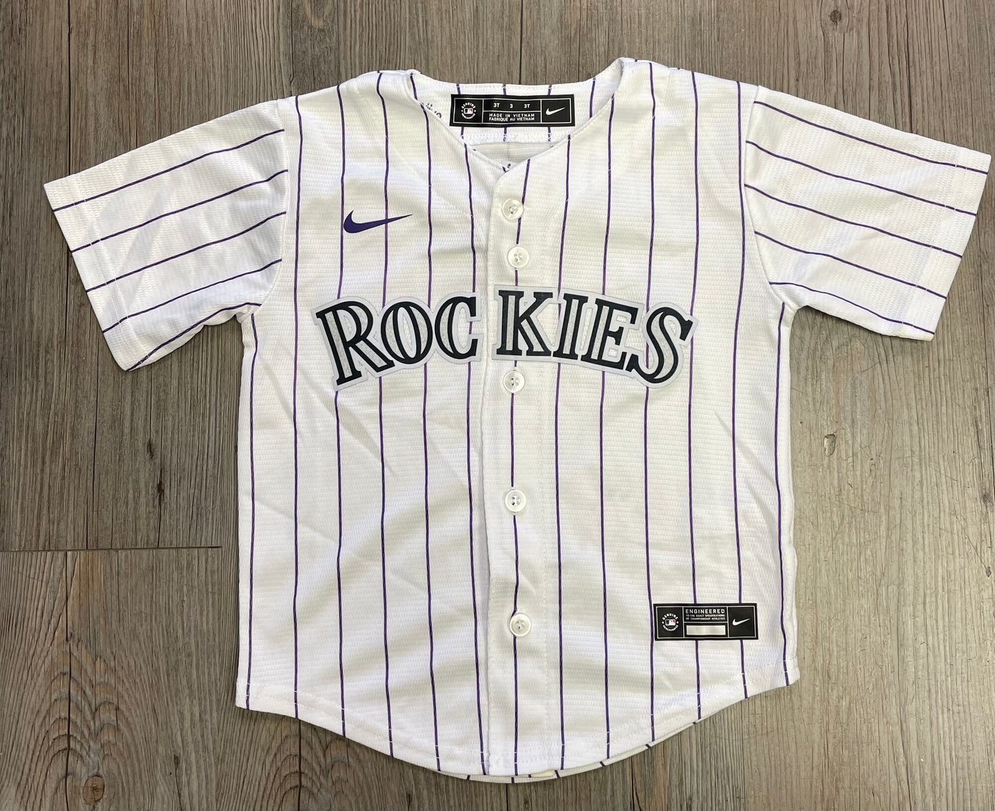 White/pu Rockies Jersey, 3Y