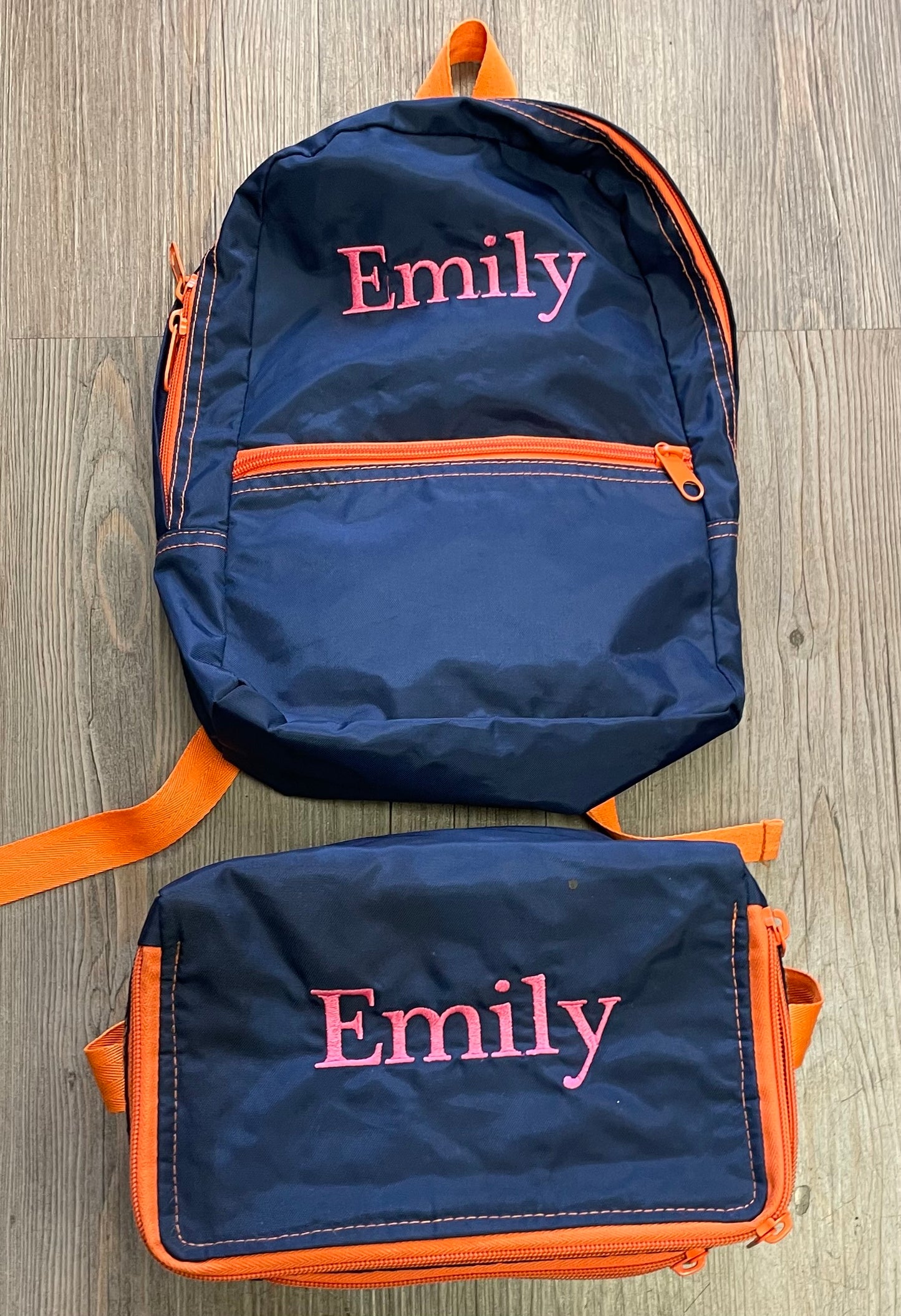 Navy Emily Back Pack Set, 2pc