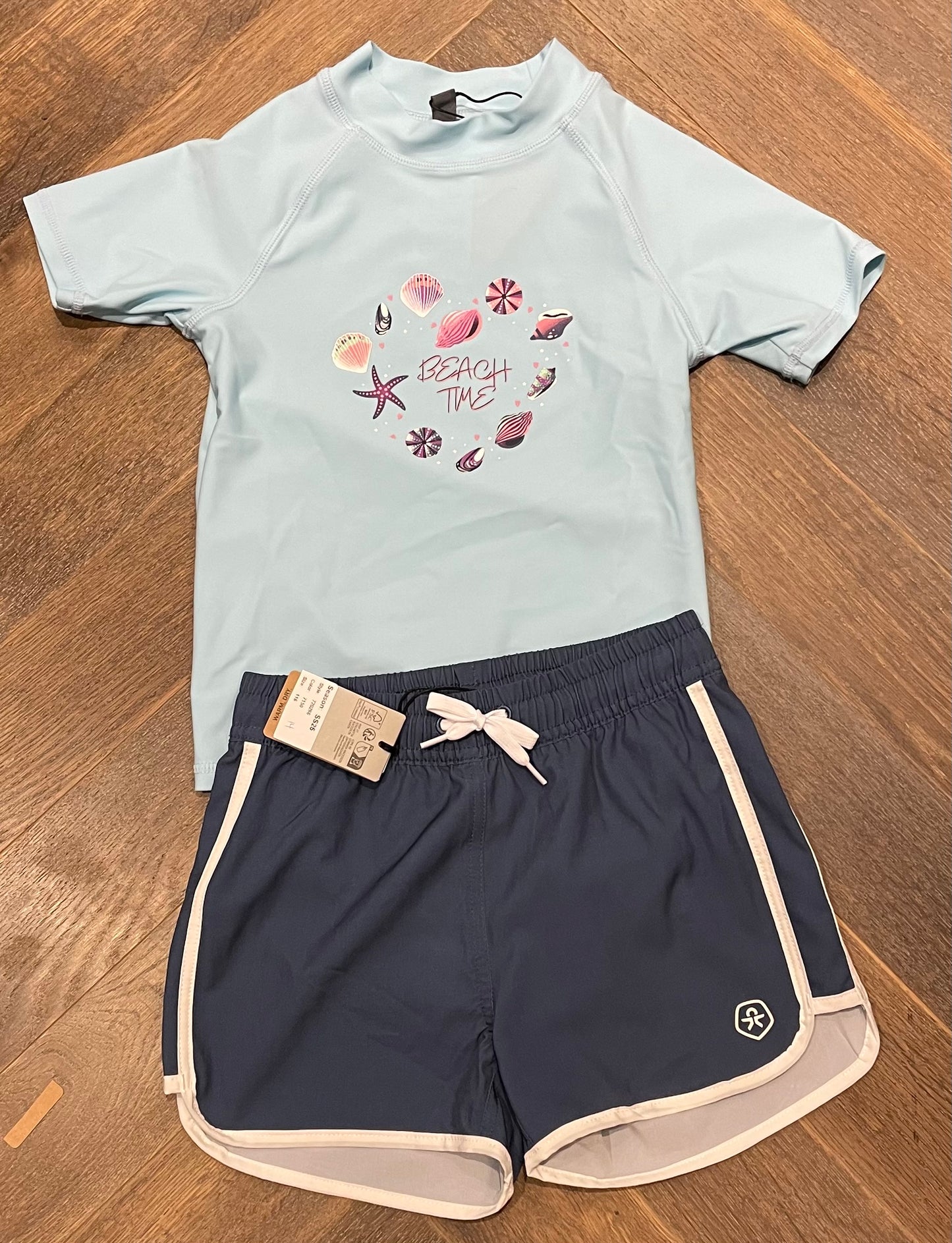 Blue Color Kids Bathing Suit, 6Y