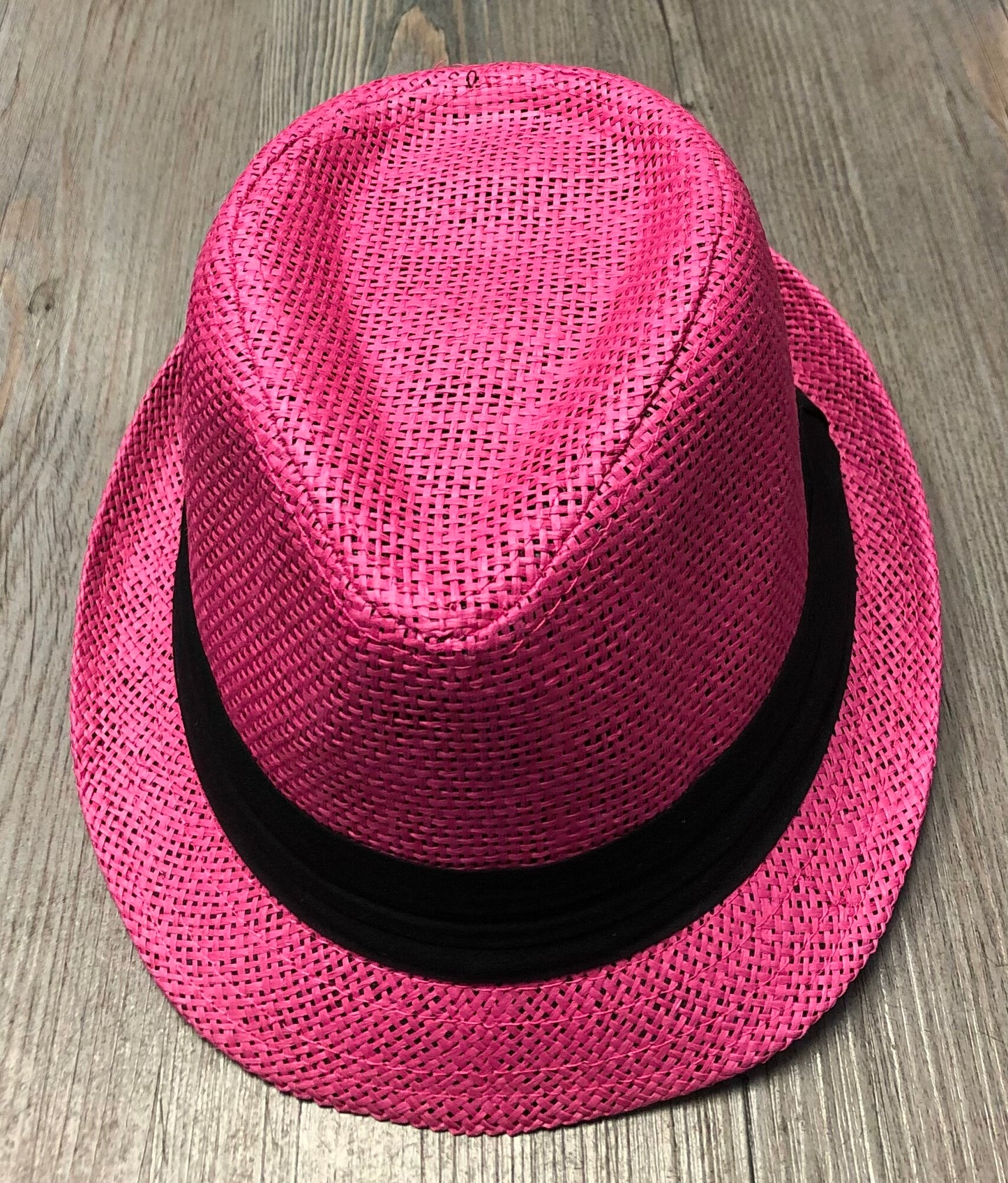 Pink Straw Fodora - NEW!, 4-8Y