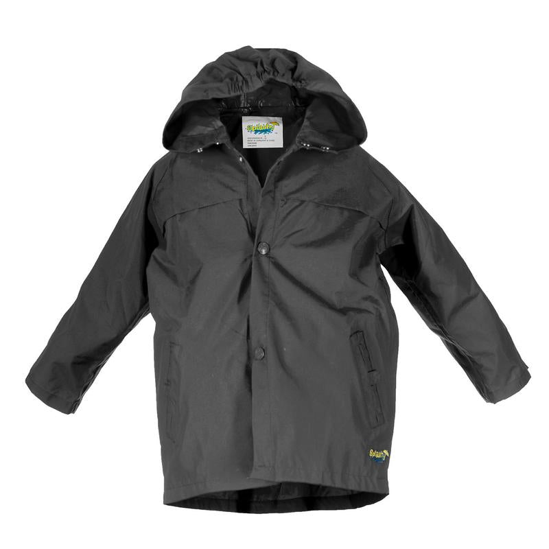 Black Splashy Rain Jacket, 2Y
