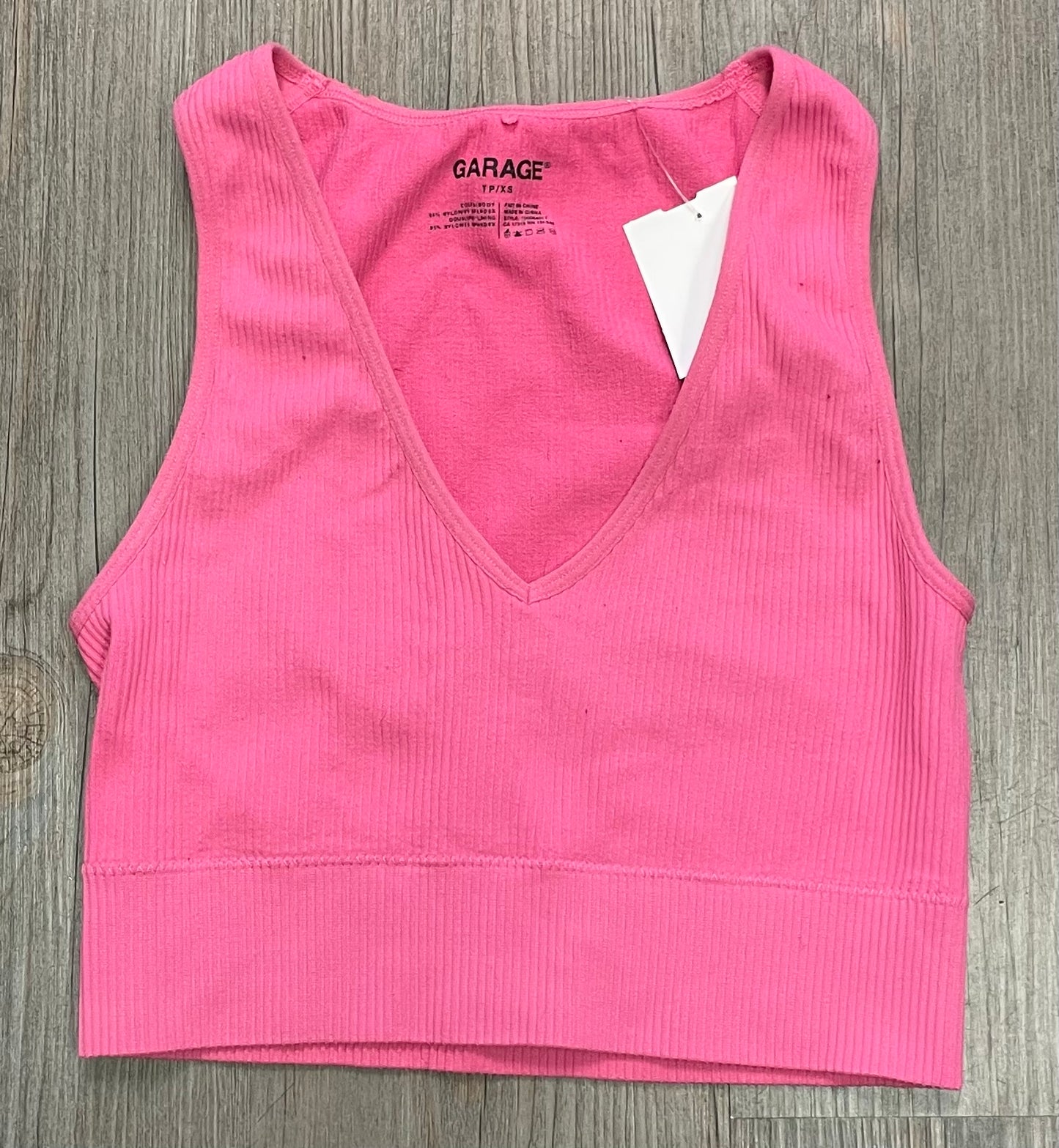 Pink Garage V Neck Tank Top, 14-16Y