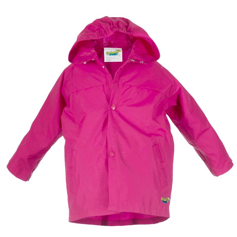 Pink Splashy Rain Jacket, 4Y