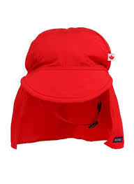 Red UPF 50+ Beach Hat, 0-6 M
