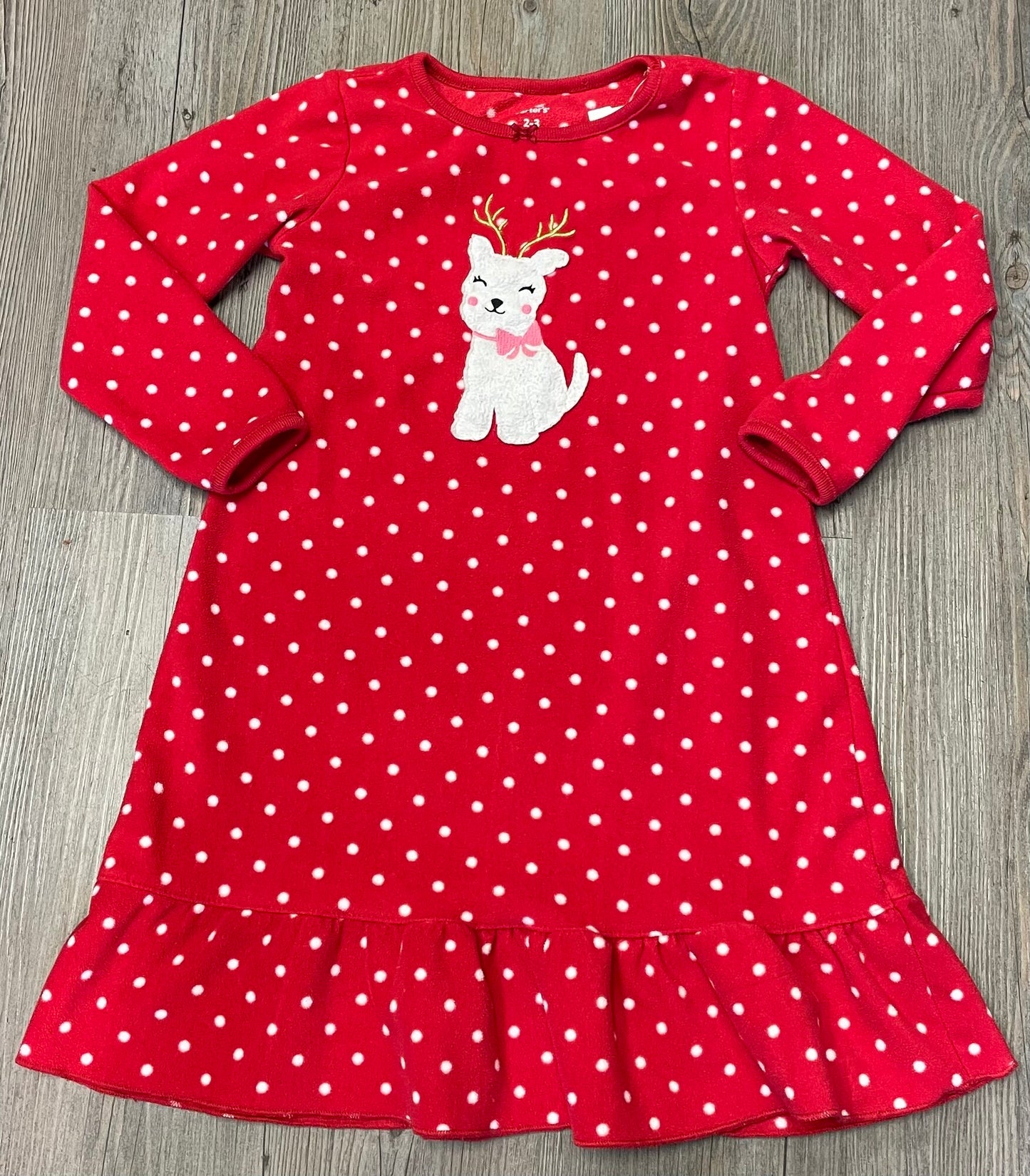 Red Carters Pj Night Gown, 2-3Y