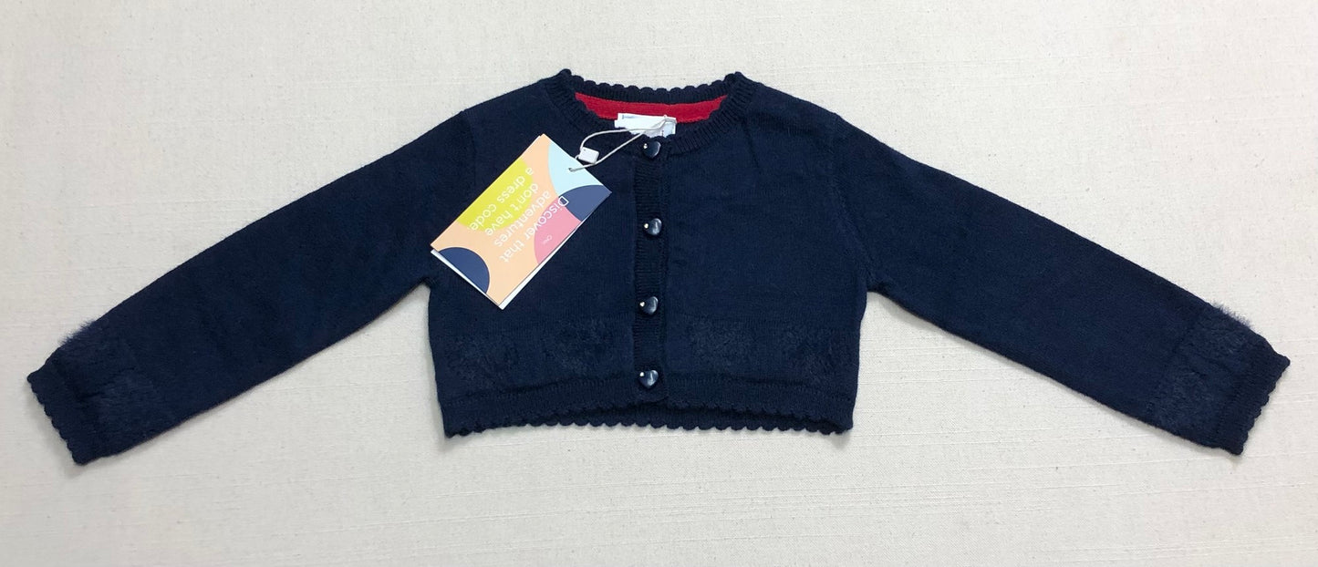 Navy Boboli Cardigan, 12M