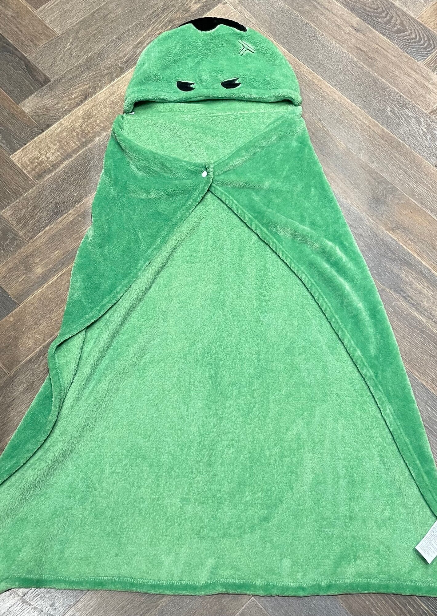 Green Kids Hooded Blanket, 90CMx100CM