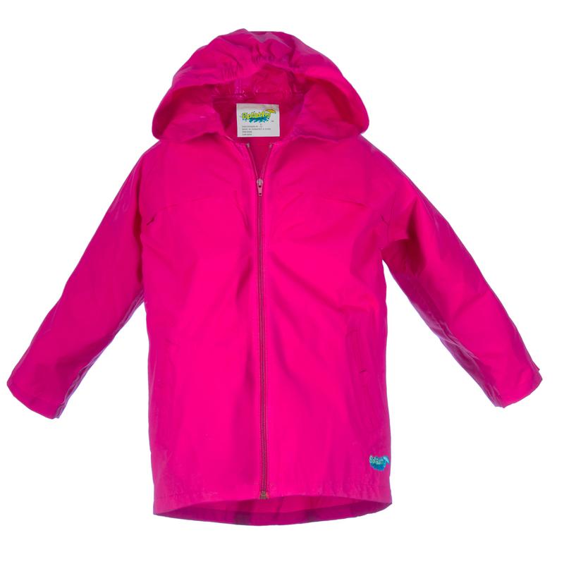 Pink Splashy Rain Jacket, 2Y