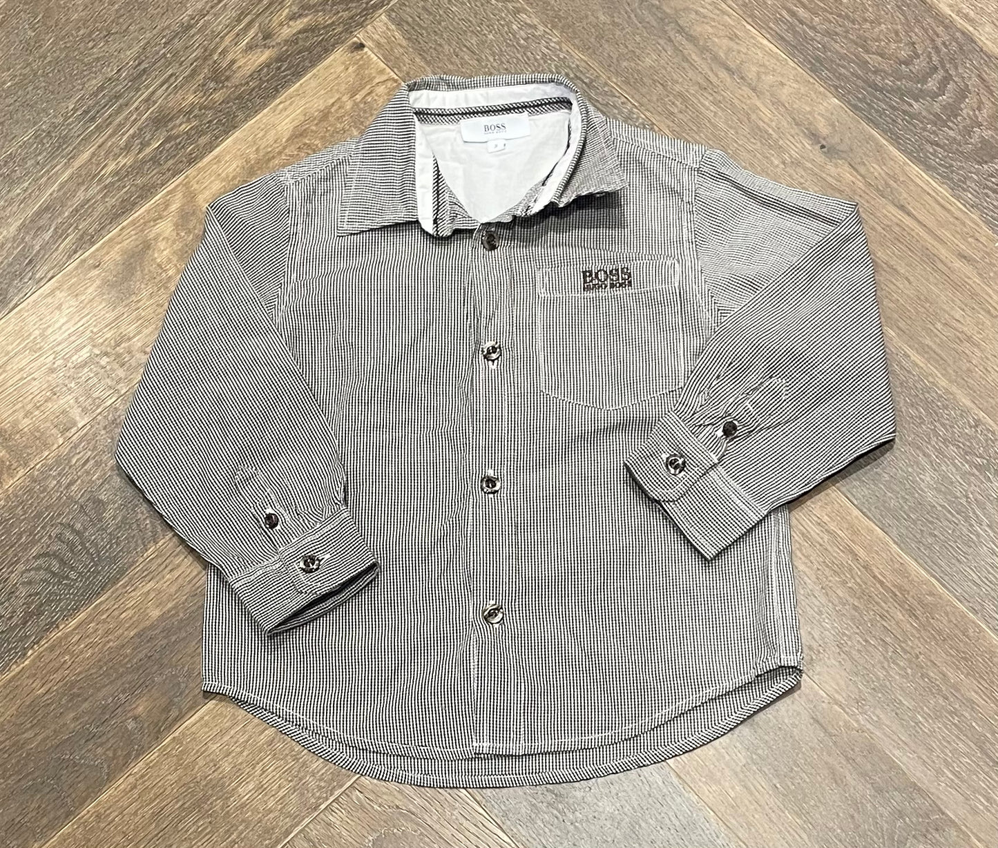 Brown Hugo Boss Shirt LS, 3Y
