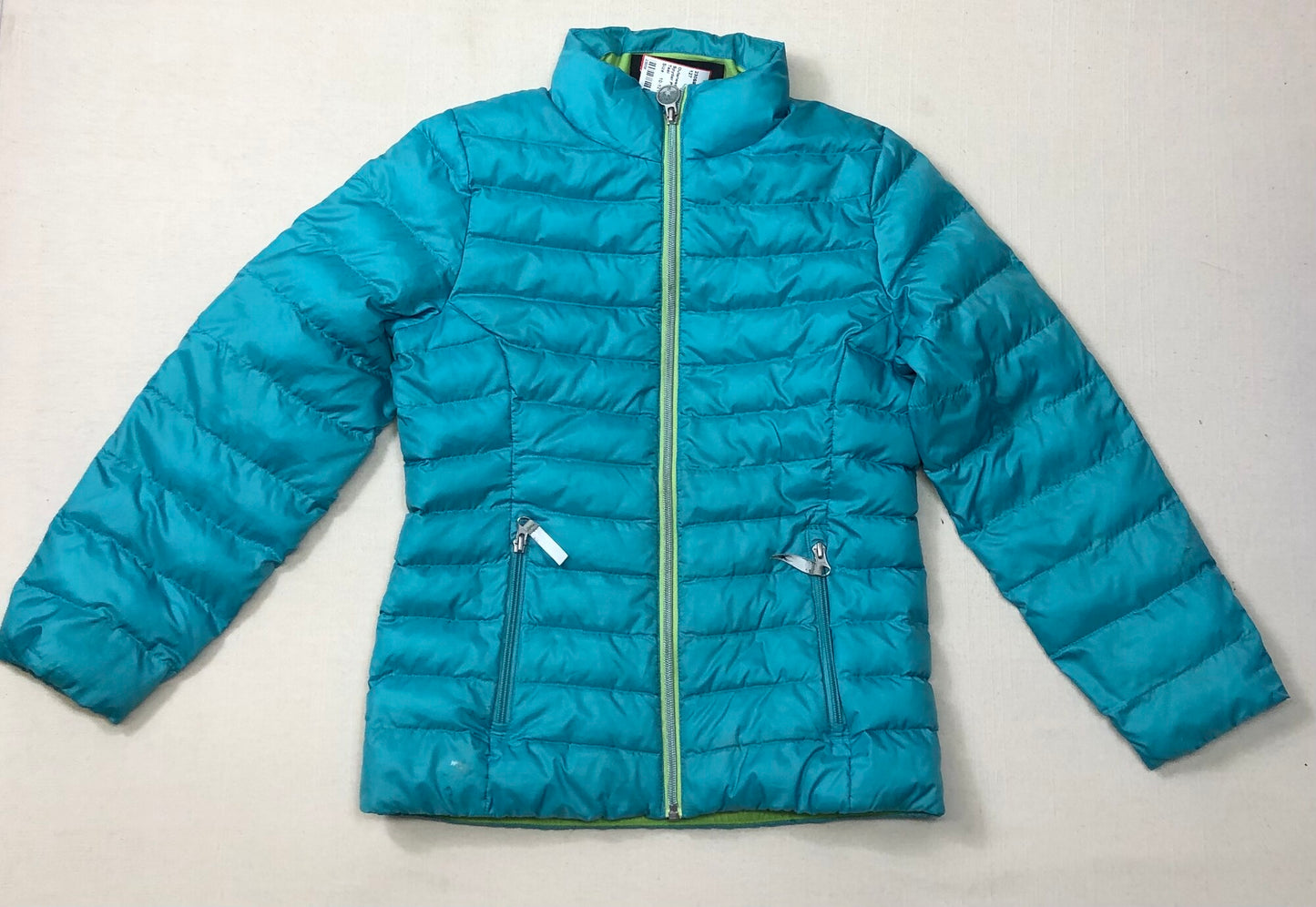 Teal Spyder Puffer Jacket, 10-12Y
