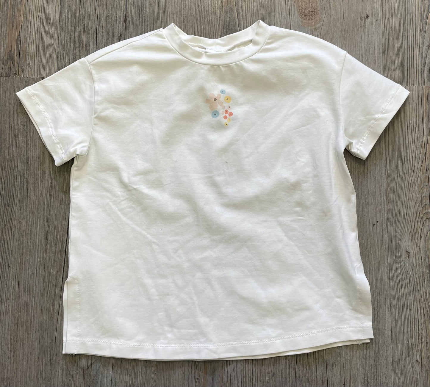 Beige Musli Flower Tee, 5Y