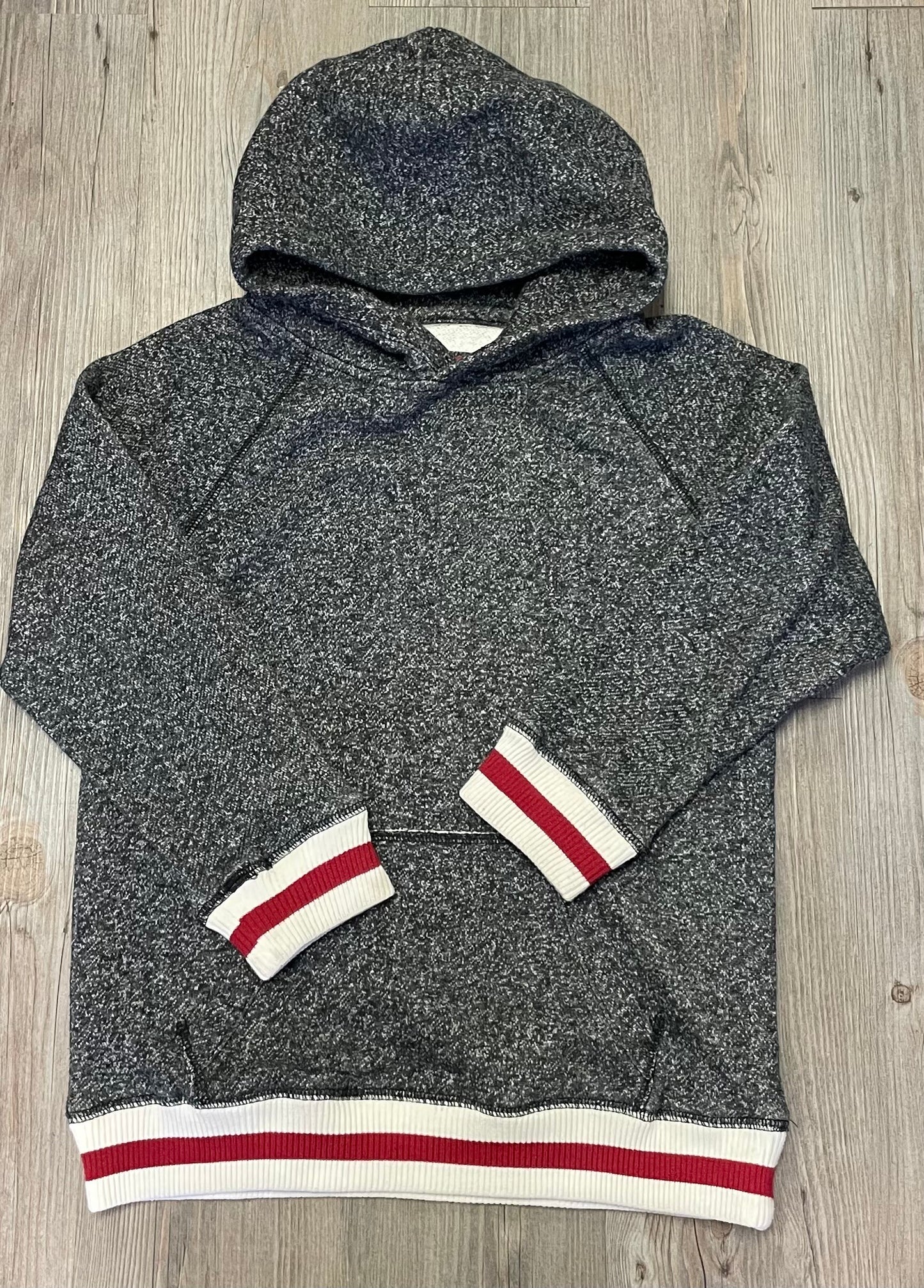 Black Cabin Fever Pullover Hood, 10-12Y