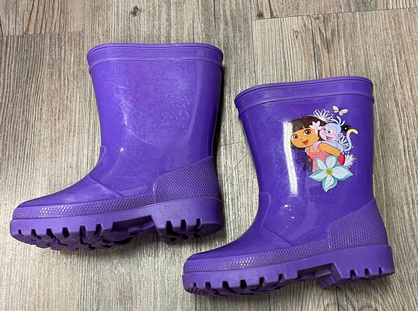 Purple Dora Rain Boots, 6T