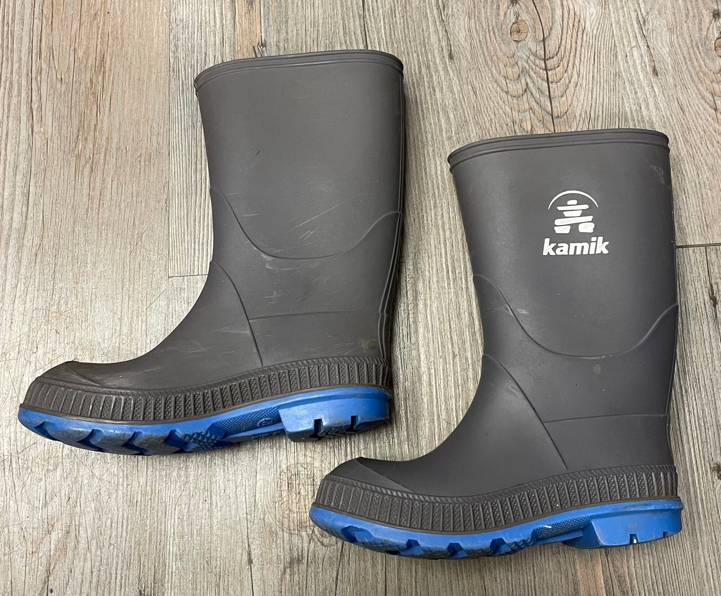 Grey Kamik Rain Boots, 12Y