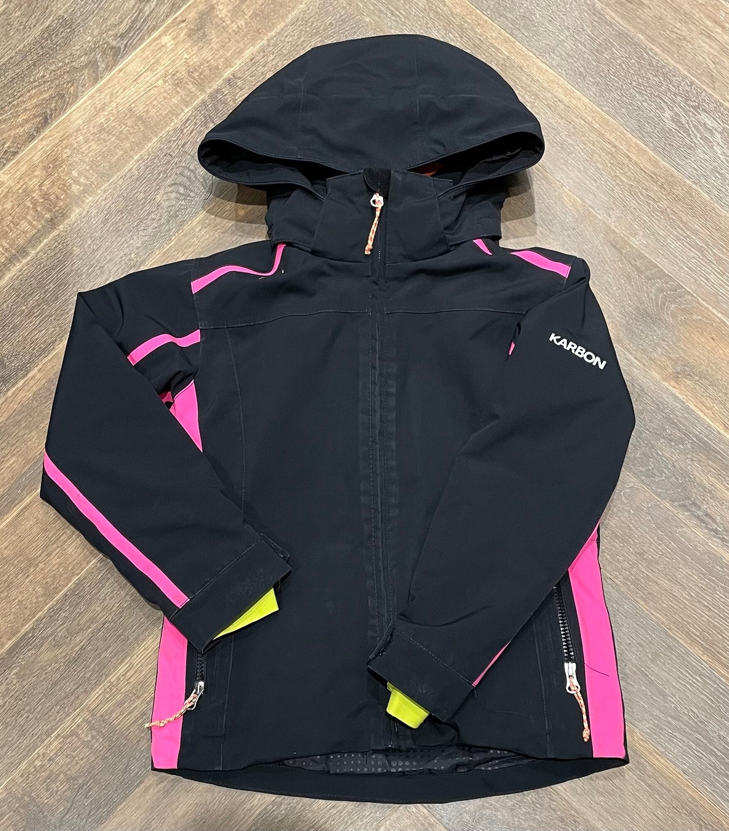 Blk/pink Karbon Ski Jacket, 8Y