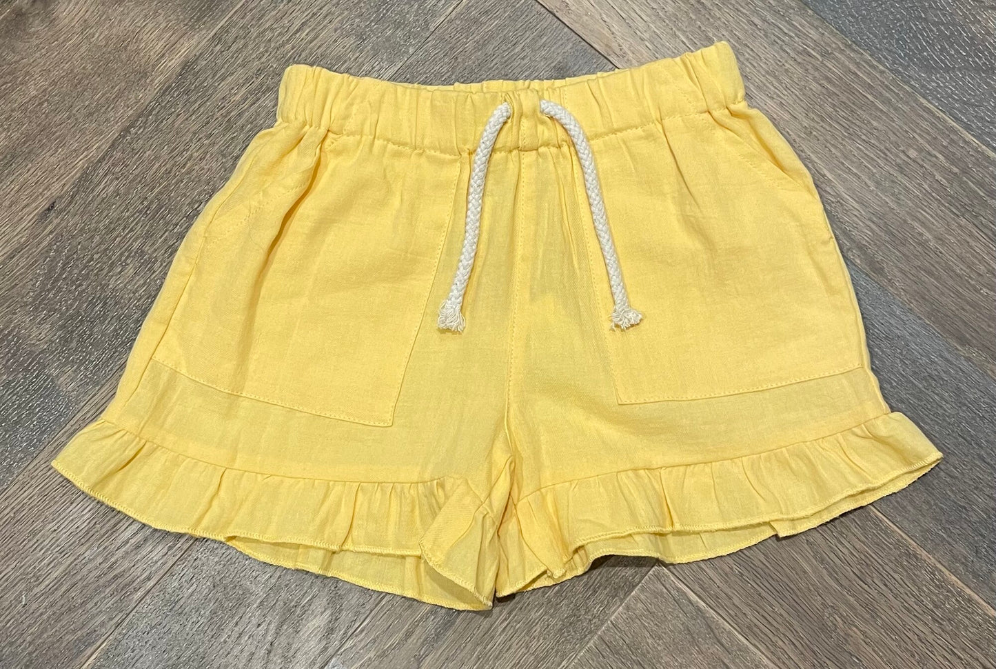 Yellow Vignette Brynlee Shorts, 4Y