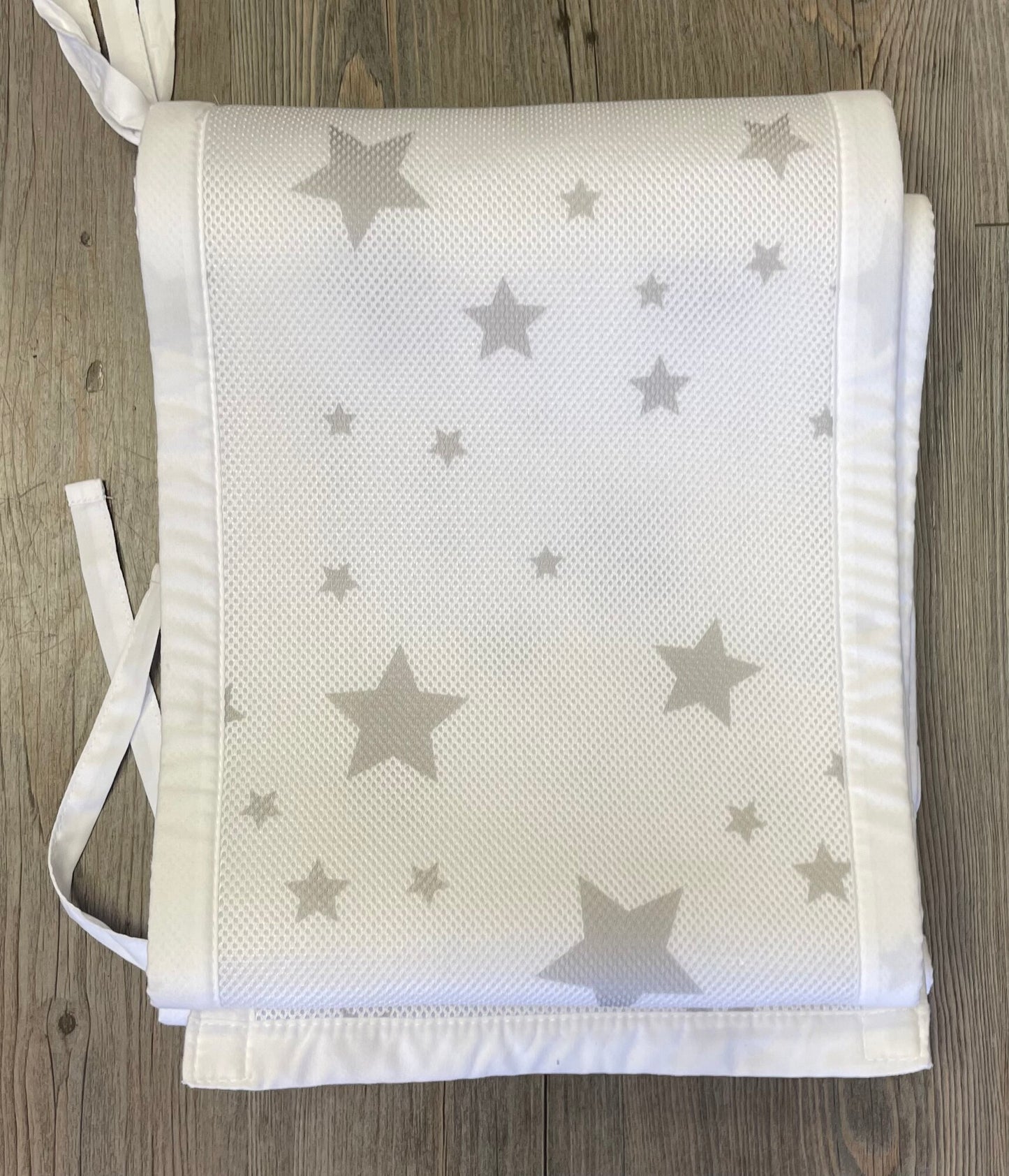 White Mesh Star Crib Bumper, 1 Pc.