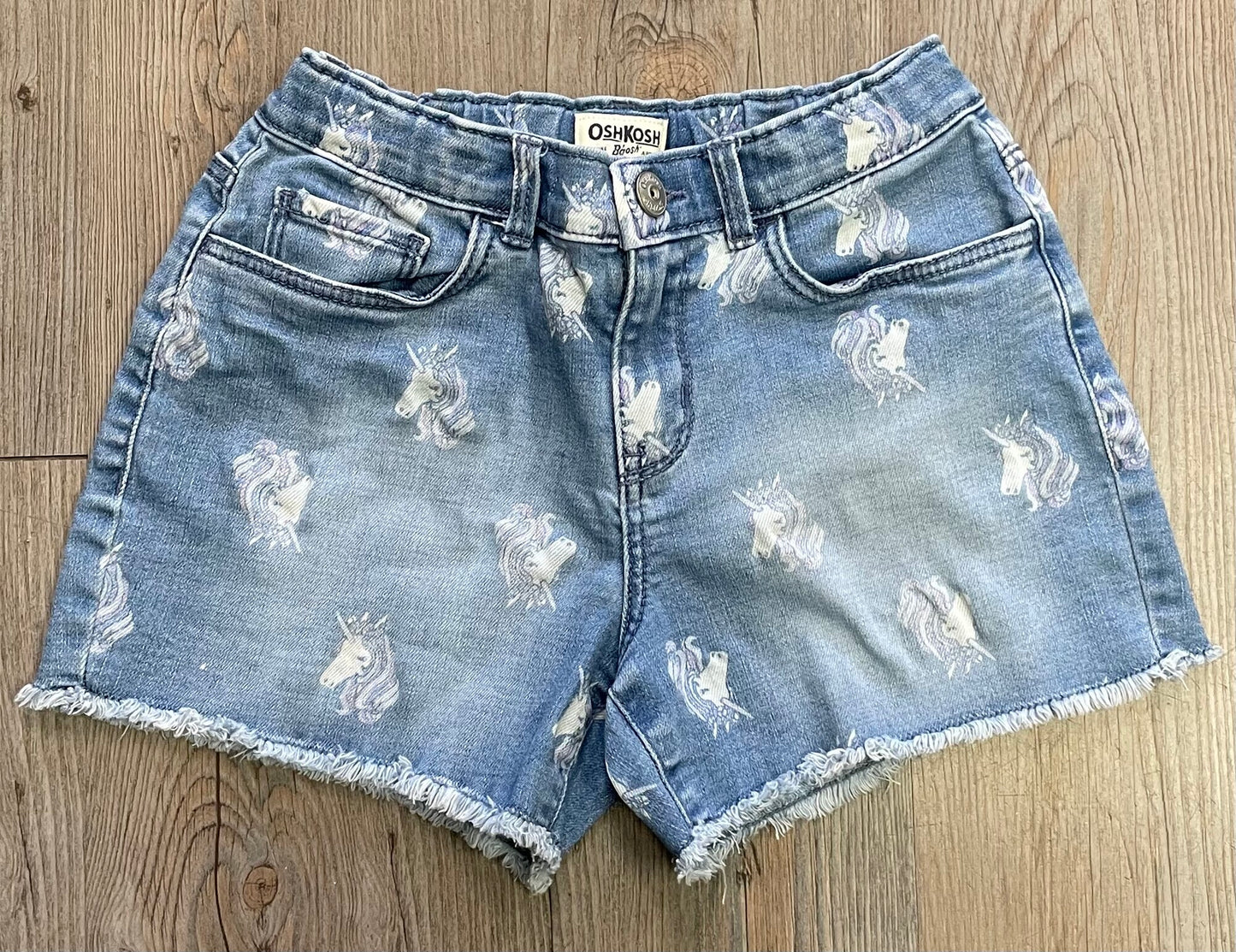 Blue Oshkosh Unicorn Shorts, 8Y
