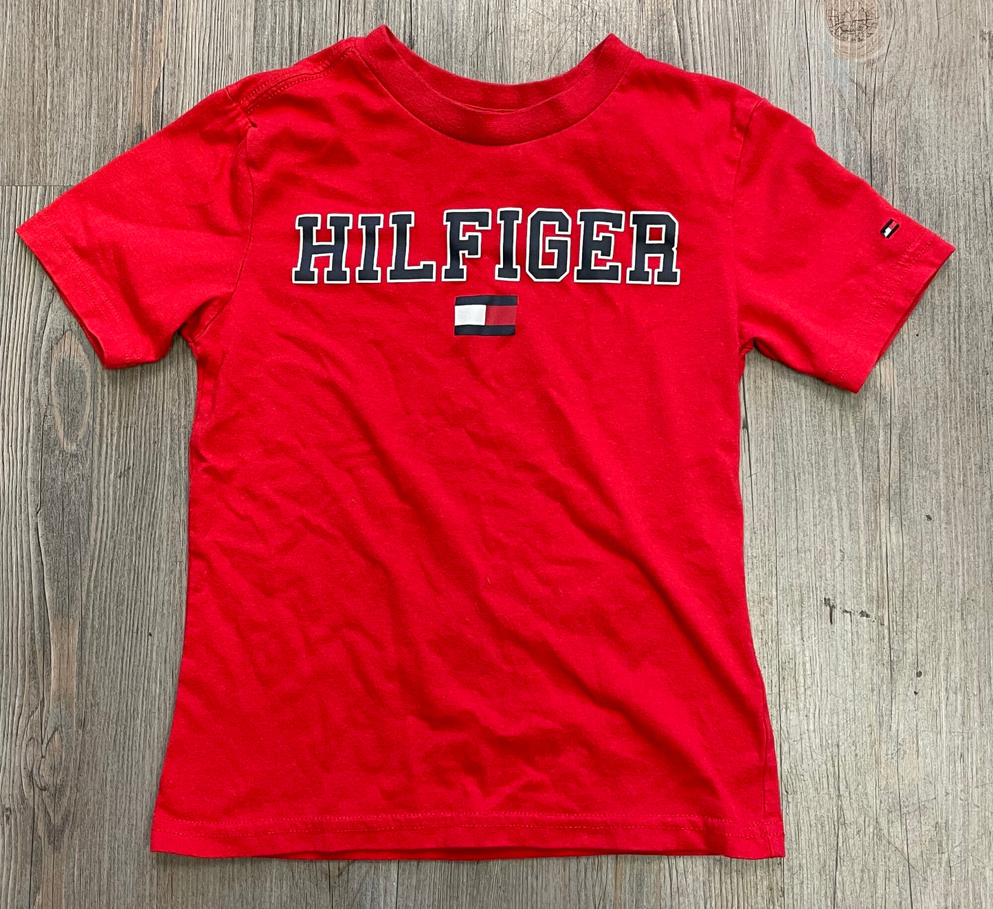 Red Tommy Hilfiger Tee, 4Y