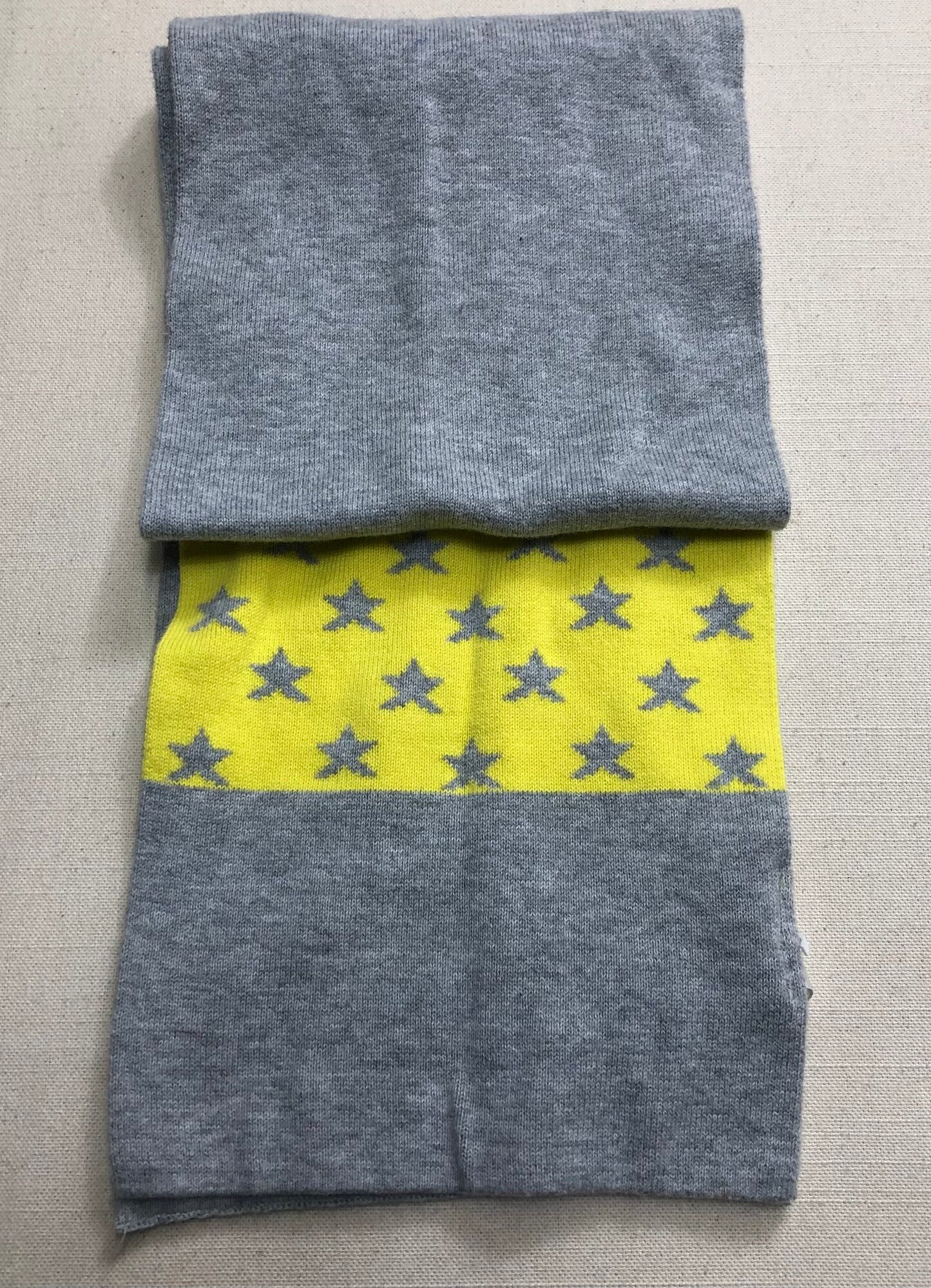 Grey Knit Scarf, 120cmx18cm