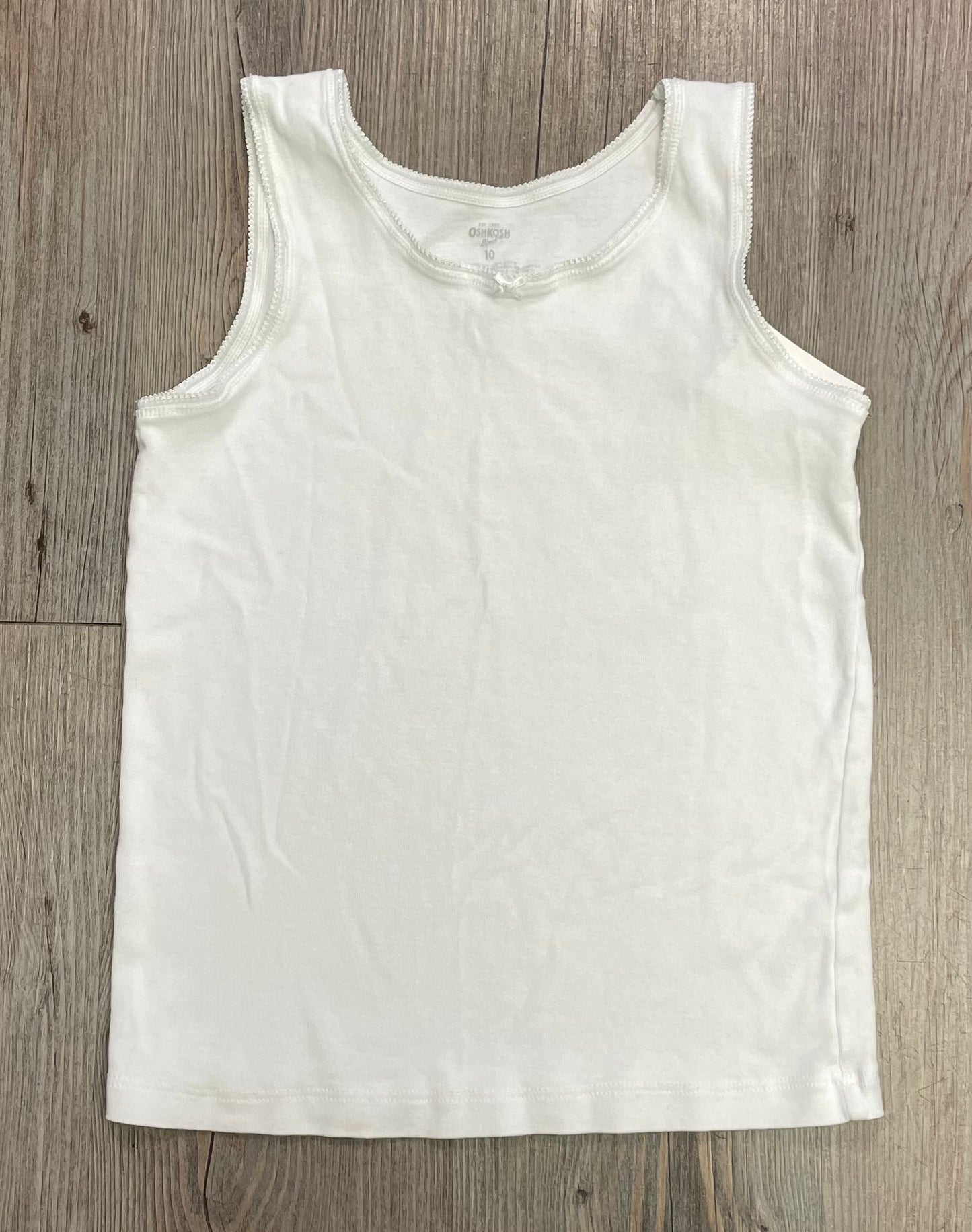 White Oshkosh Tank Top, 10Y