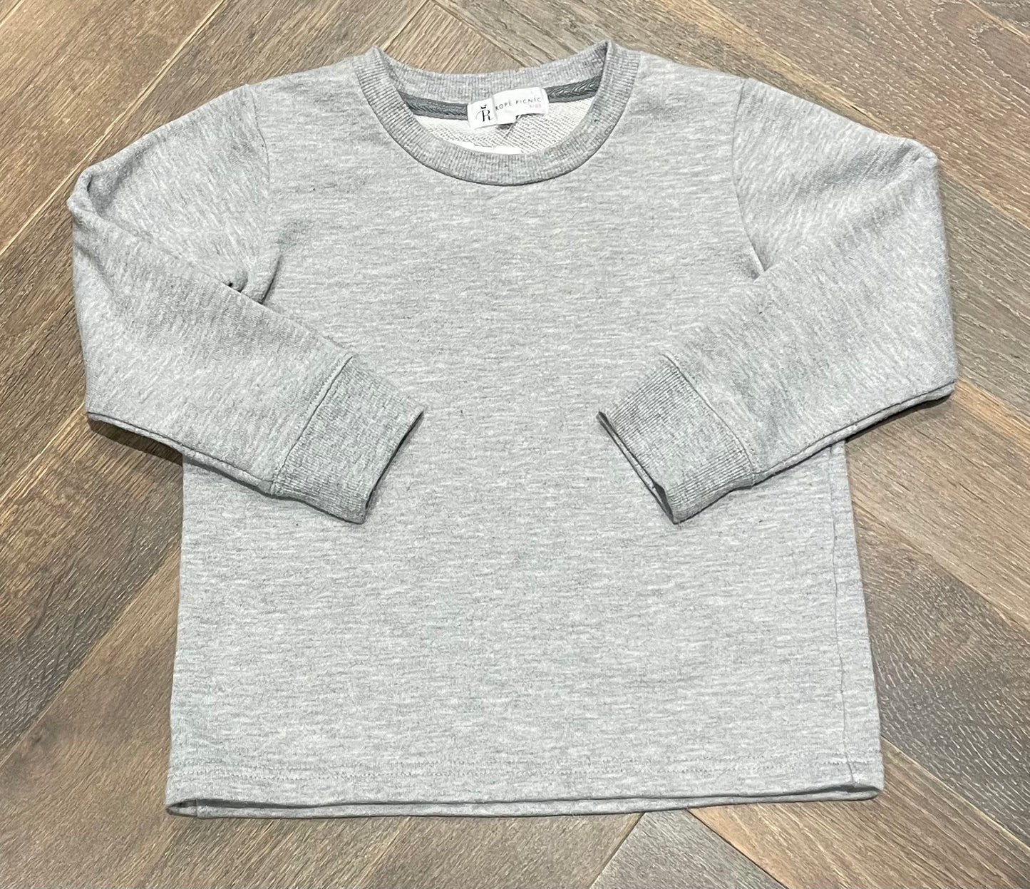 Grey Rope Picnic Sweatshirt, 5Y