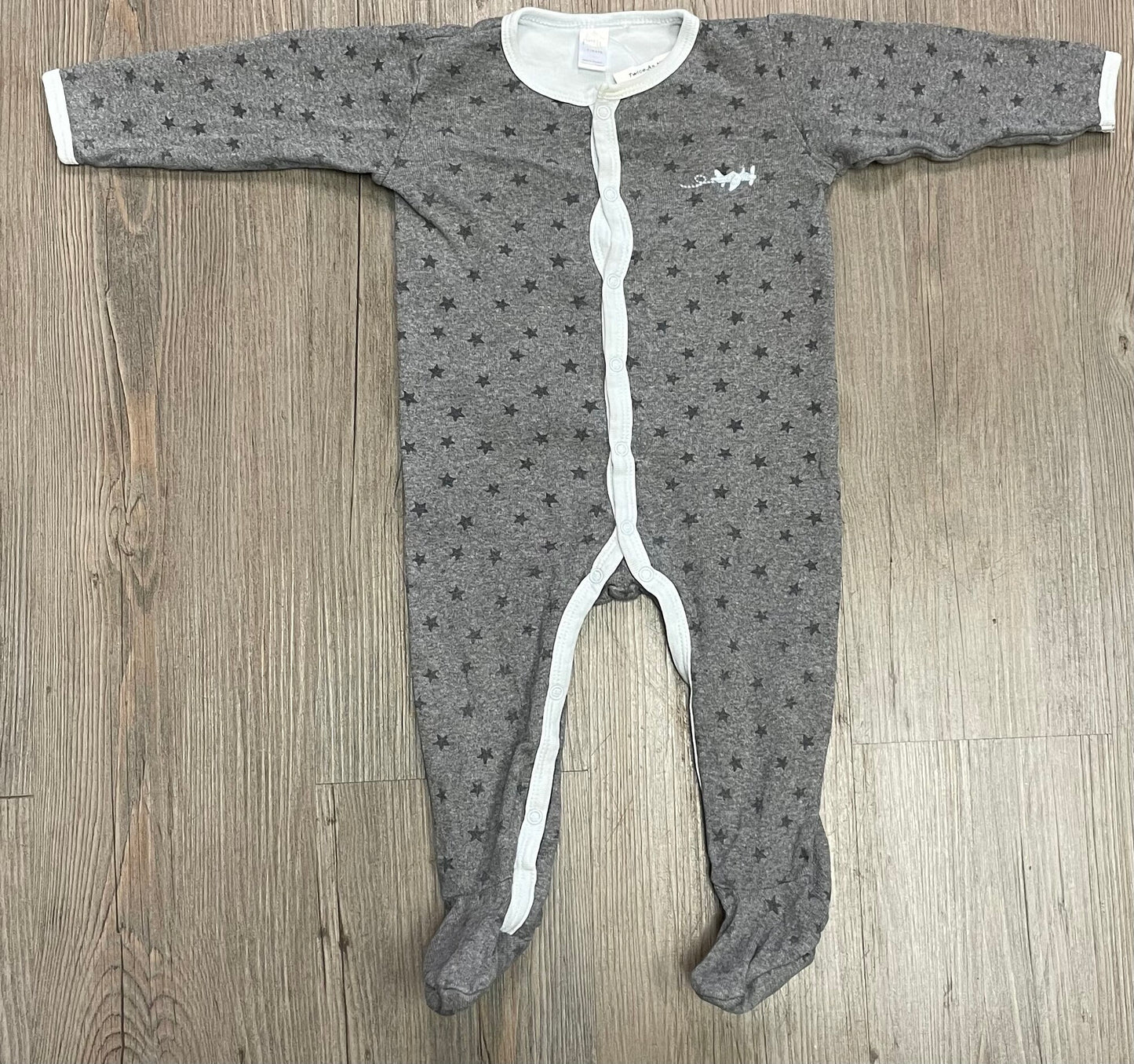 Grey Petit Lem Onesie, 9M