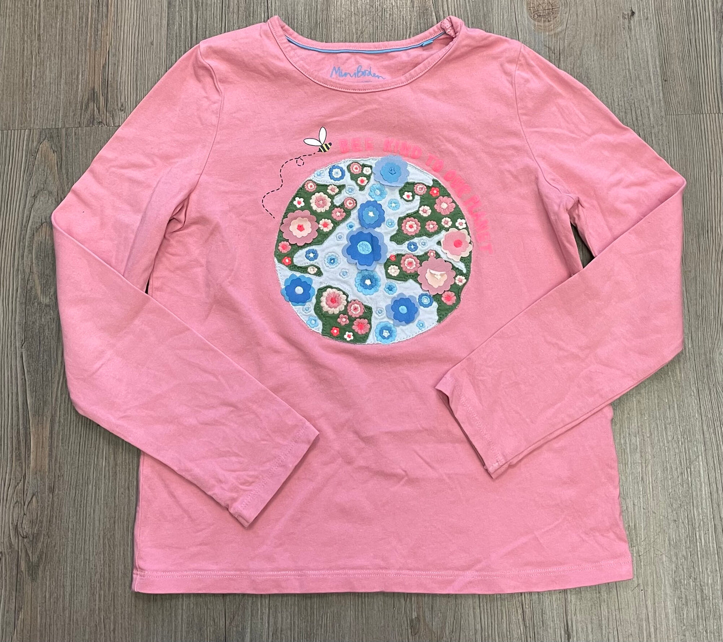 Floral Mini Boden LS Tee, 9-10Y