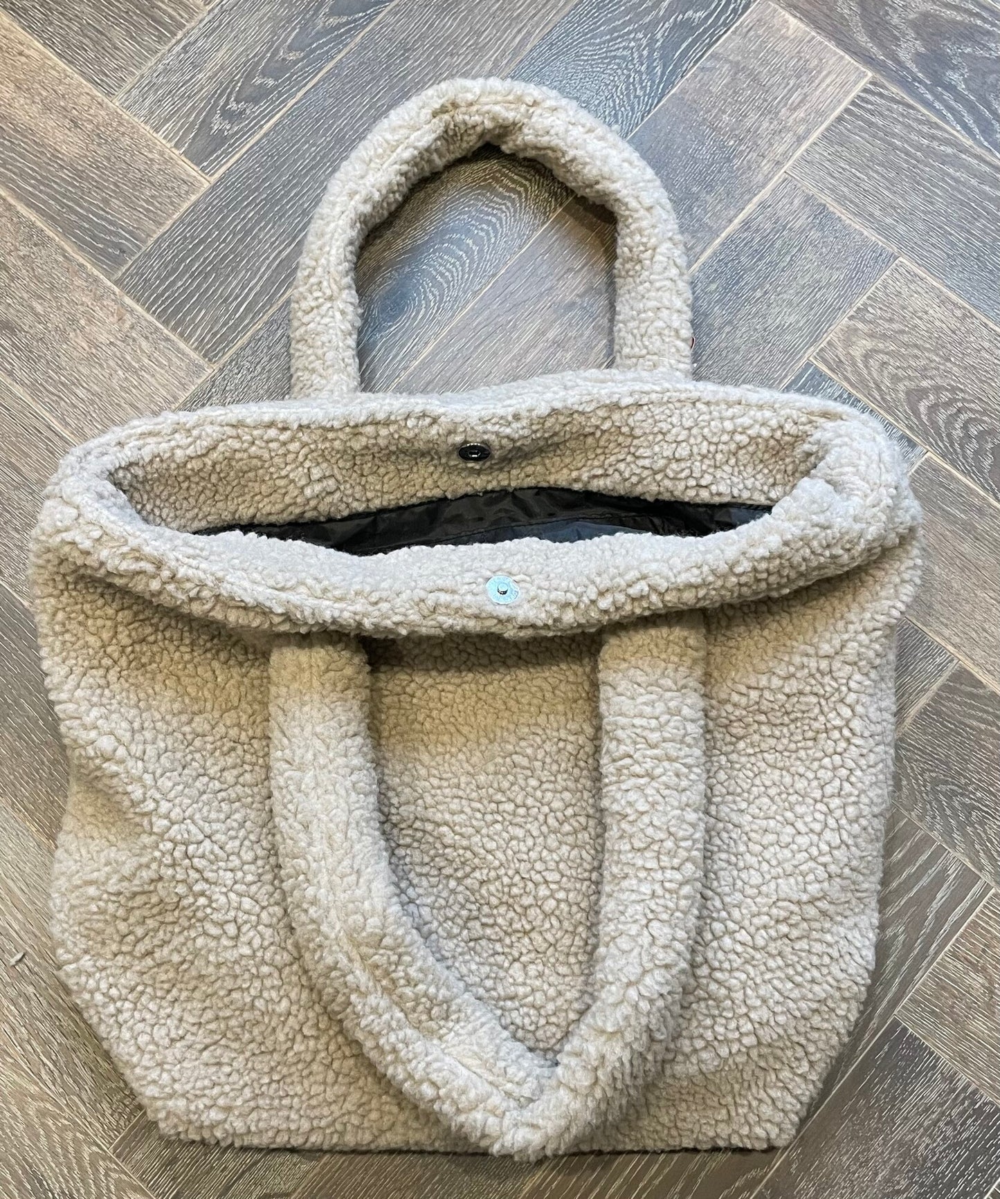 Beige Joe Fresh Fleece Tote Bag, NEW