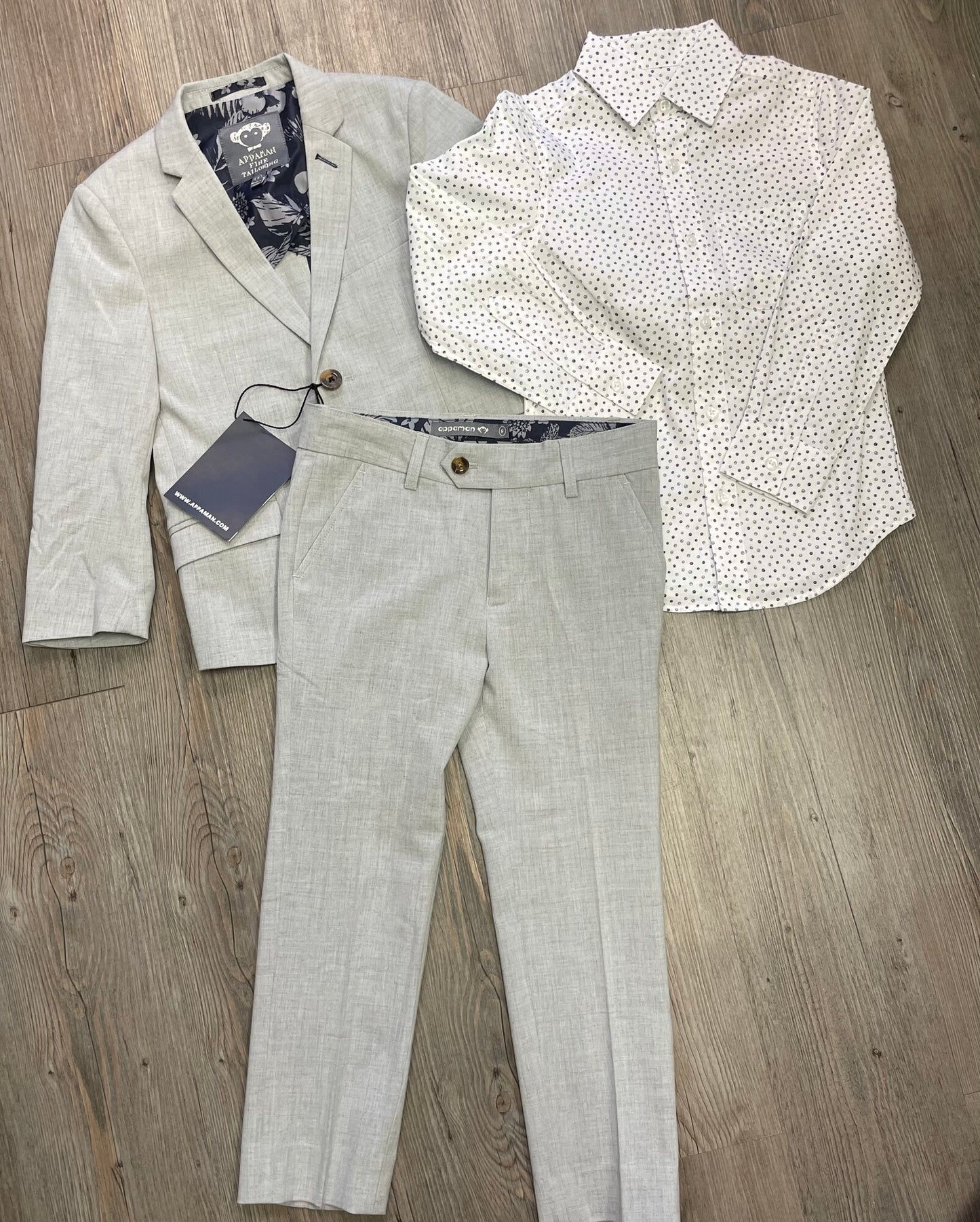 Grey Appaman 3 Pcs Suit, 6Y