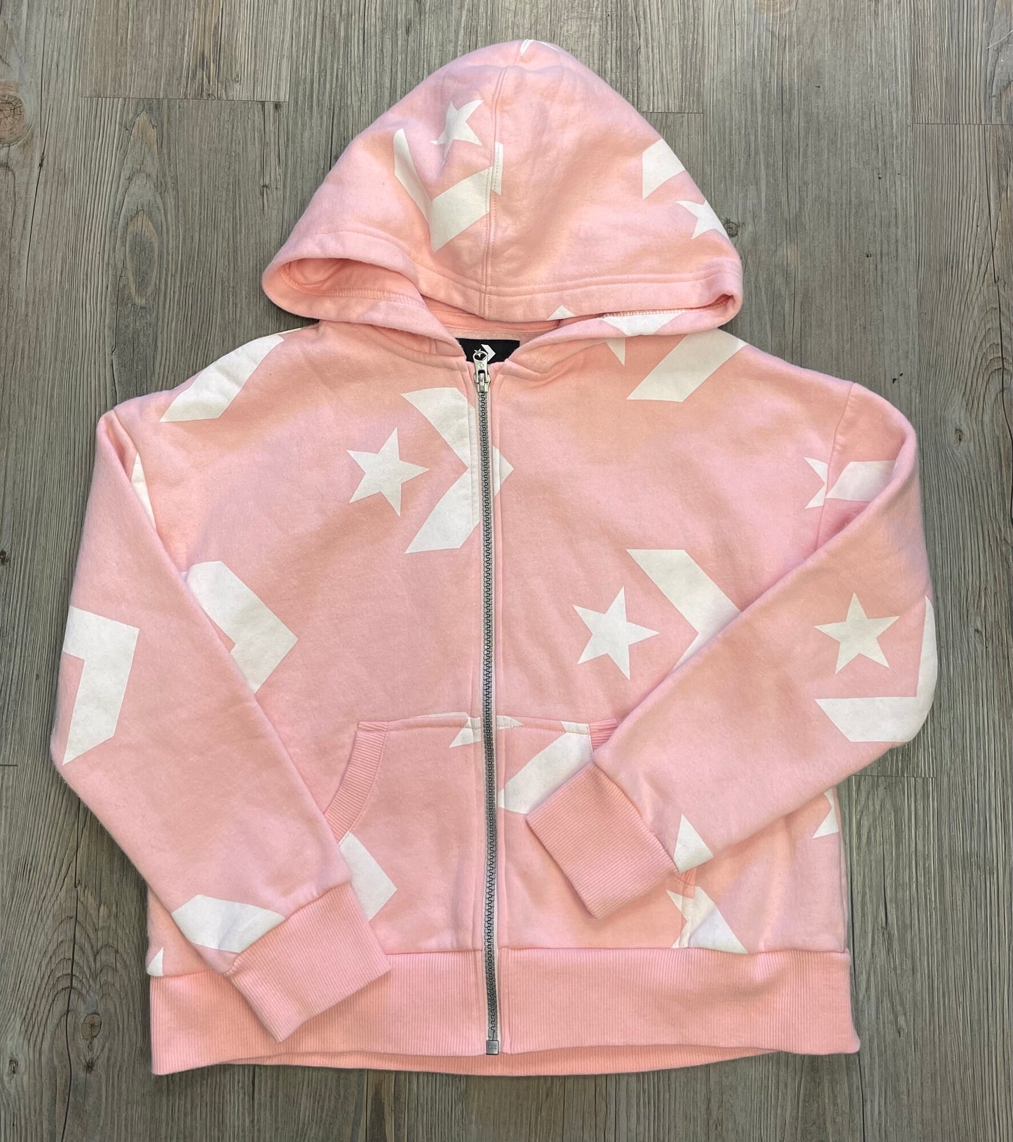Coral Converse Zip Hoodie, 10-12Y