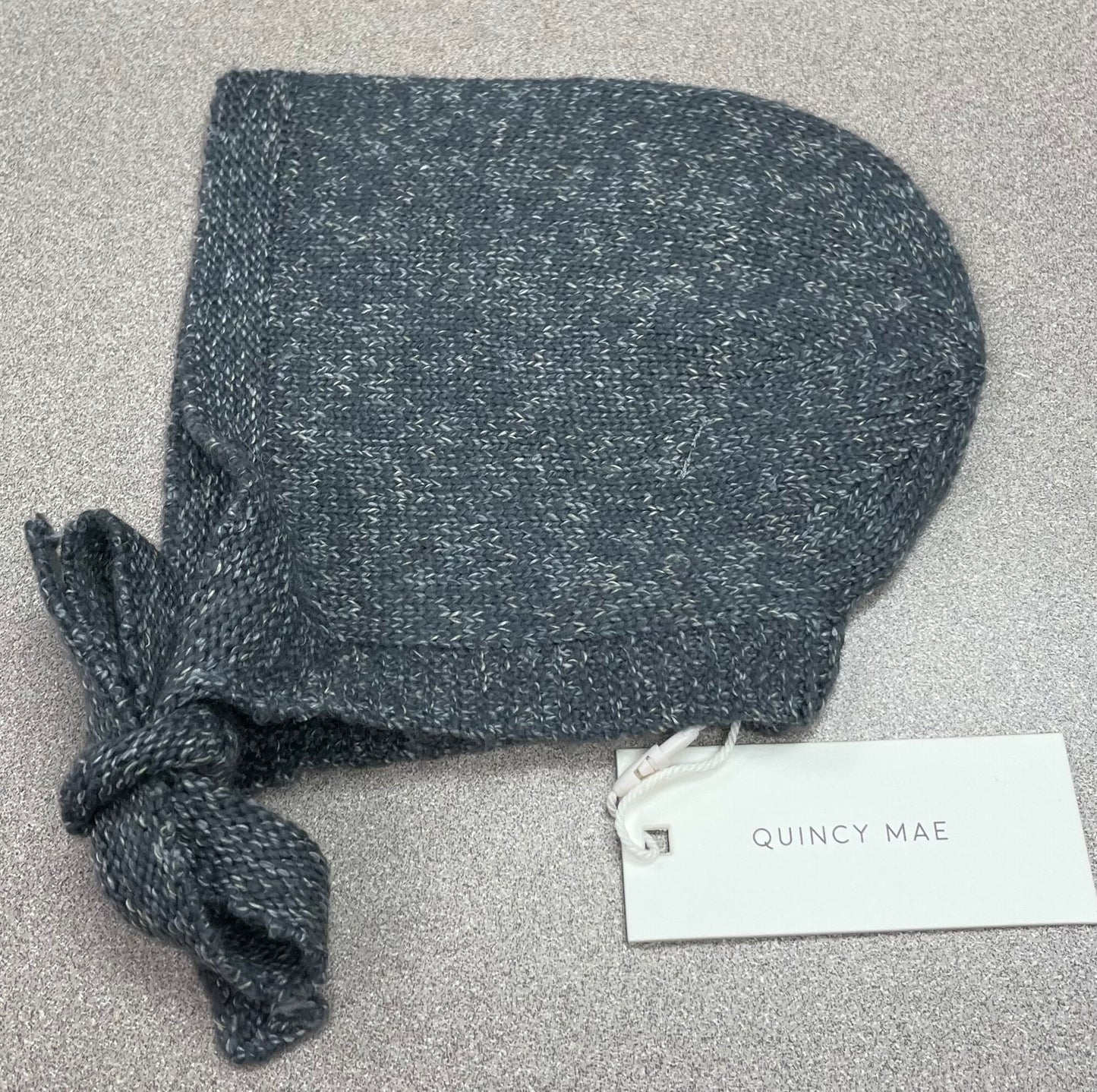 Indigo Quincy Mae Knit Bonnet, 3-6M